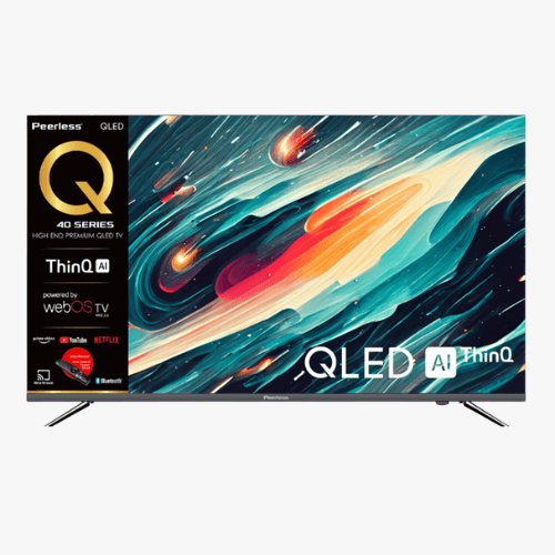 טלוויזיה 65″ QLED 4K UHD SMART webOS6540 Q40 בעיצוב Frameless יוקרתי ללא מסגרת Peerless