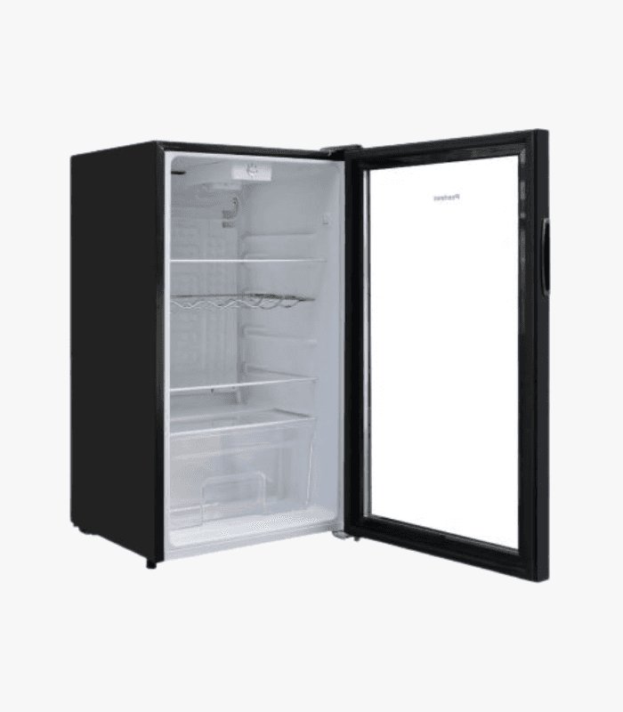 מקרר וטרינה 90 ליטר זכוכית שחור peerless BC-90 BGP
