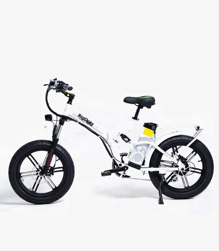 אופניים חשמליים Big Dog Off Road - מבט צד, צבע לבן