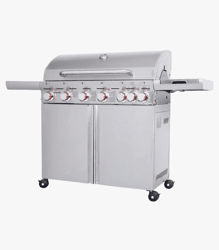 גריל גז 6 מבערים Char Grill + כירת צד KYQ-6S נירוסטה