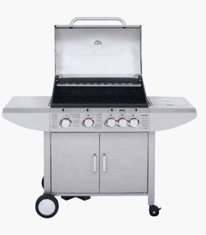 גריל גז 4 מבערים Char Grill + כירת צד KYQ-6SA נירוסטה