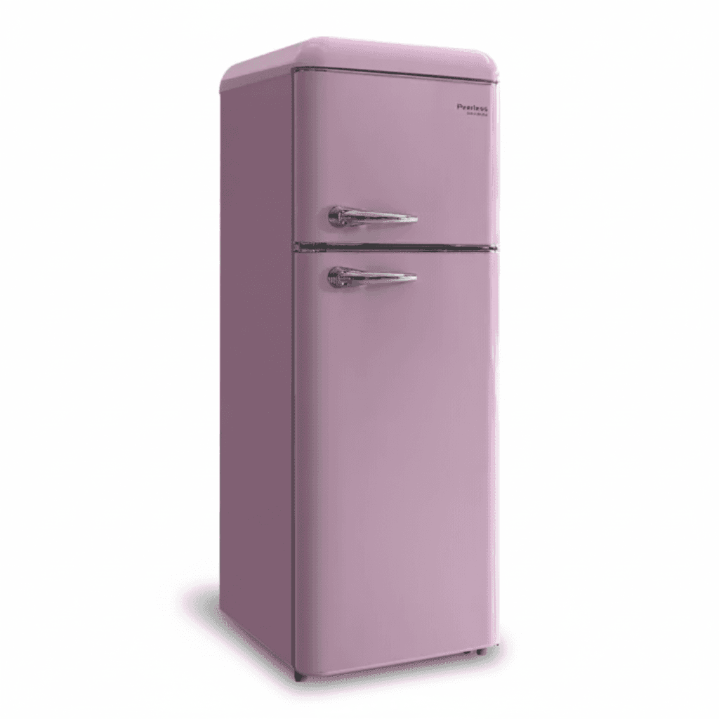 מקרר מקפיא עליון רטרו 210 פירלס BCD-210VX PNK ורוד Peerless
