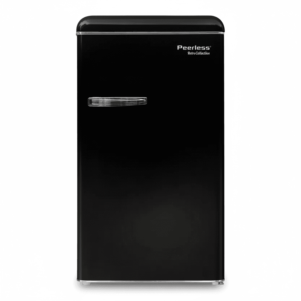 מקרר 90 ליטר רטרו פירלס שחור BC90VX Peerless