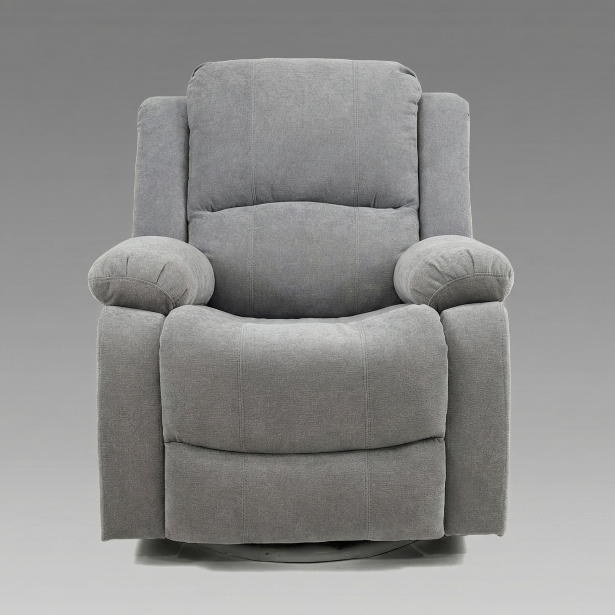 כורסת טלוויזיה עיסוי וחימום ריקלינר ידני Dolce Vita Torino Relax - בד אפור