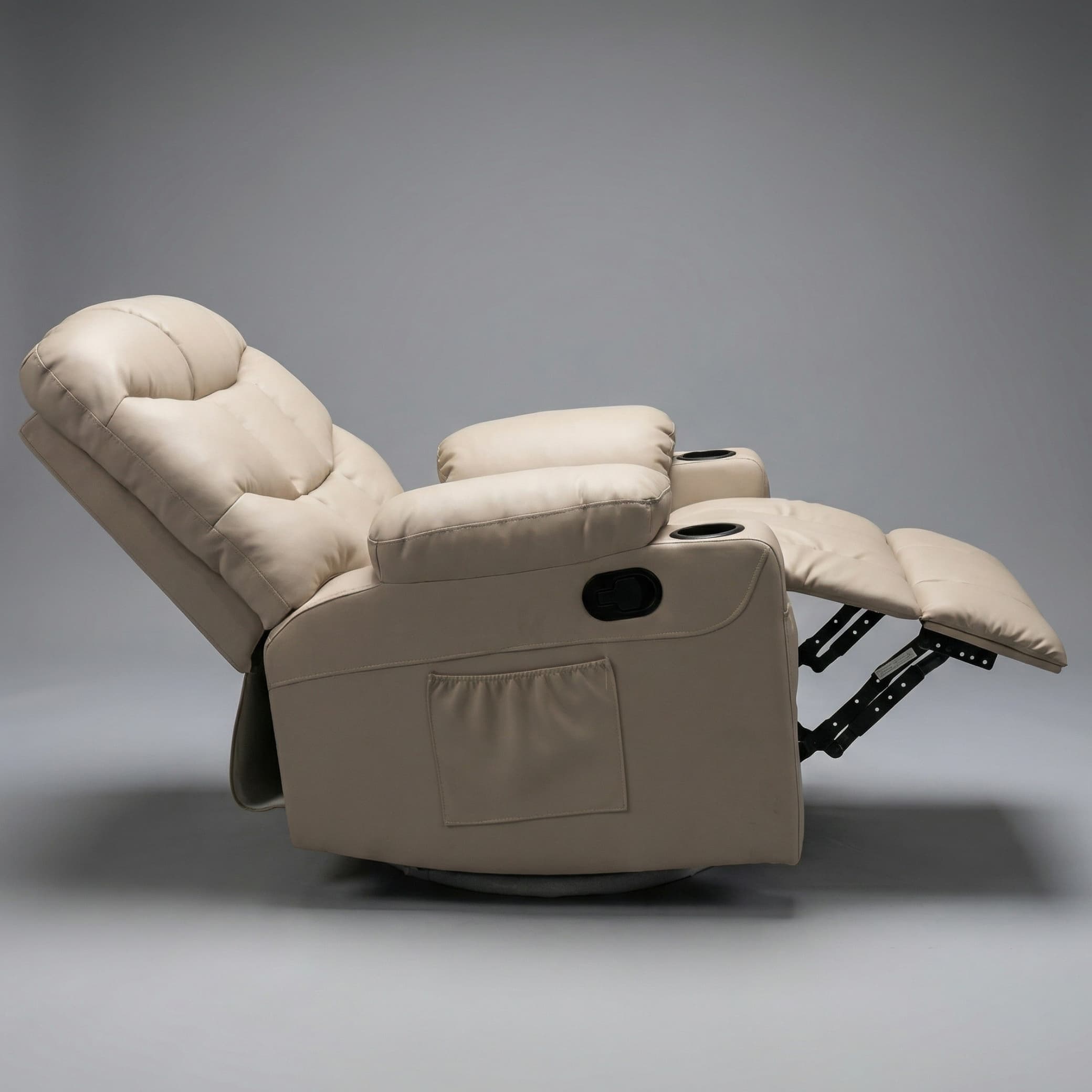 כורסת טלוויזיה עיסוי וחימום Dolce Vita Napoli Relax - עור תעשייתי בז'