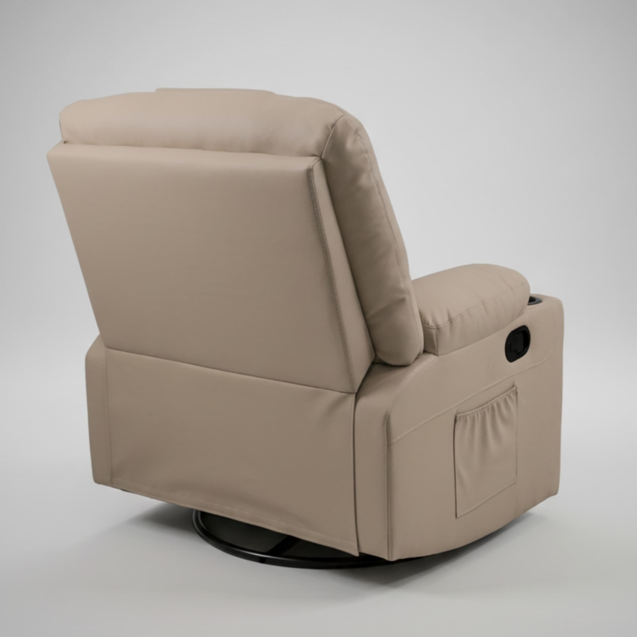 כורסת טלוויזיה עיסוי וחימום Dolce Vita Napoli Relax - עור תעשייתי בז'