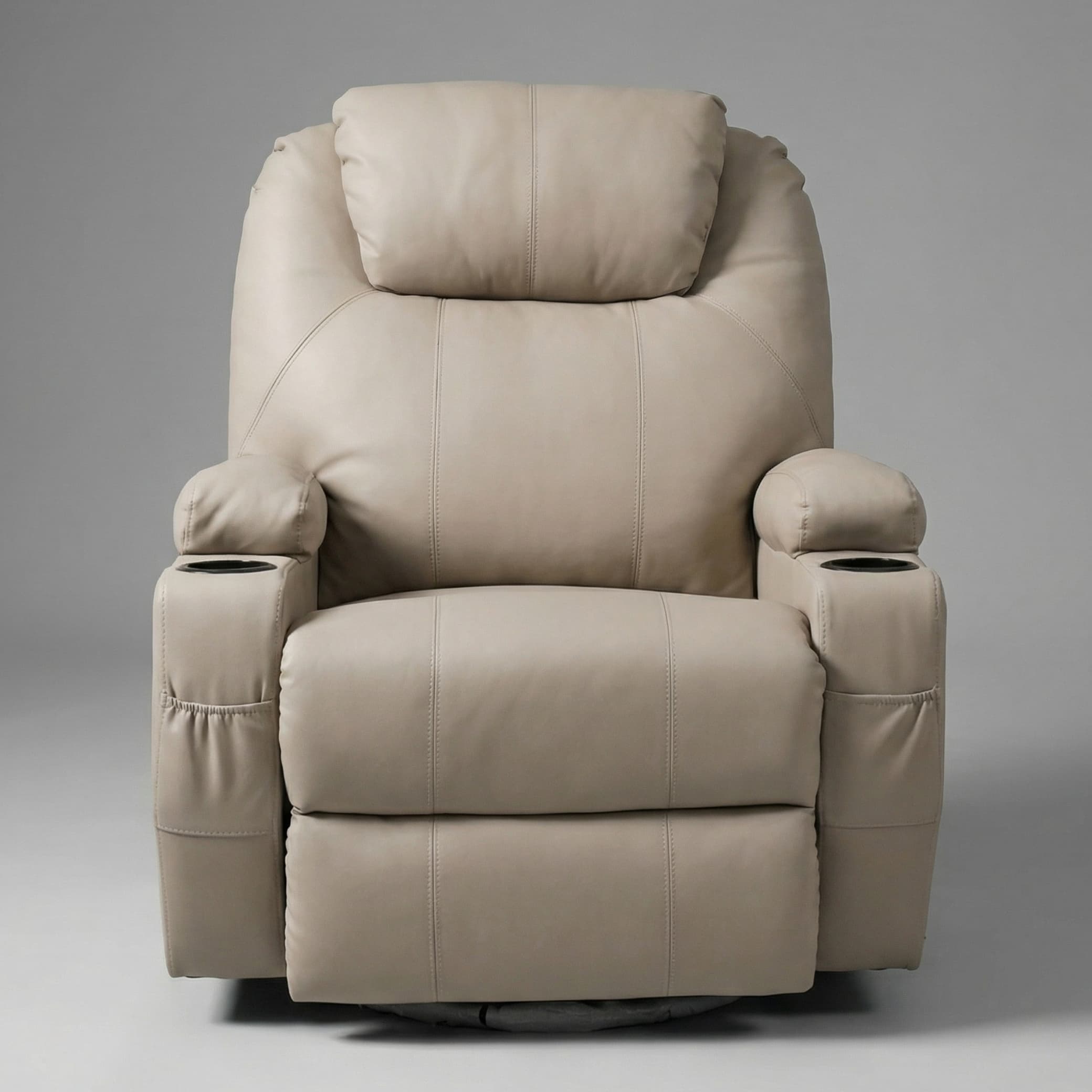 כורסת עיסוי וחימום Dolce Vita Milano Luxury - עור תעשייתי איכותי, צבע בז'