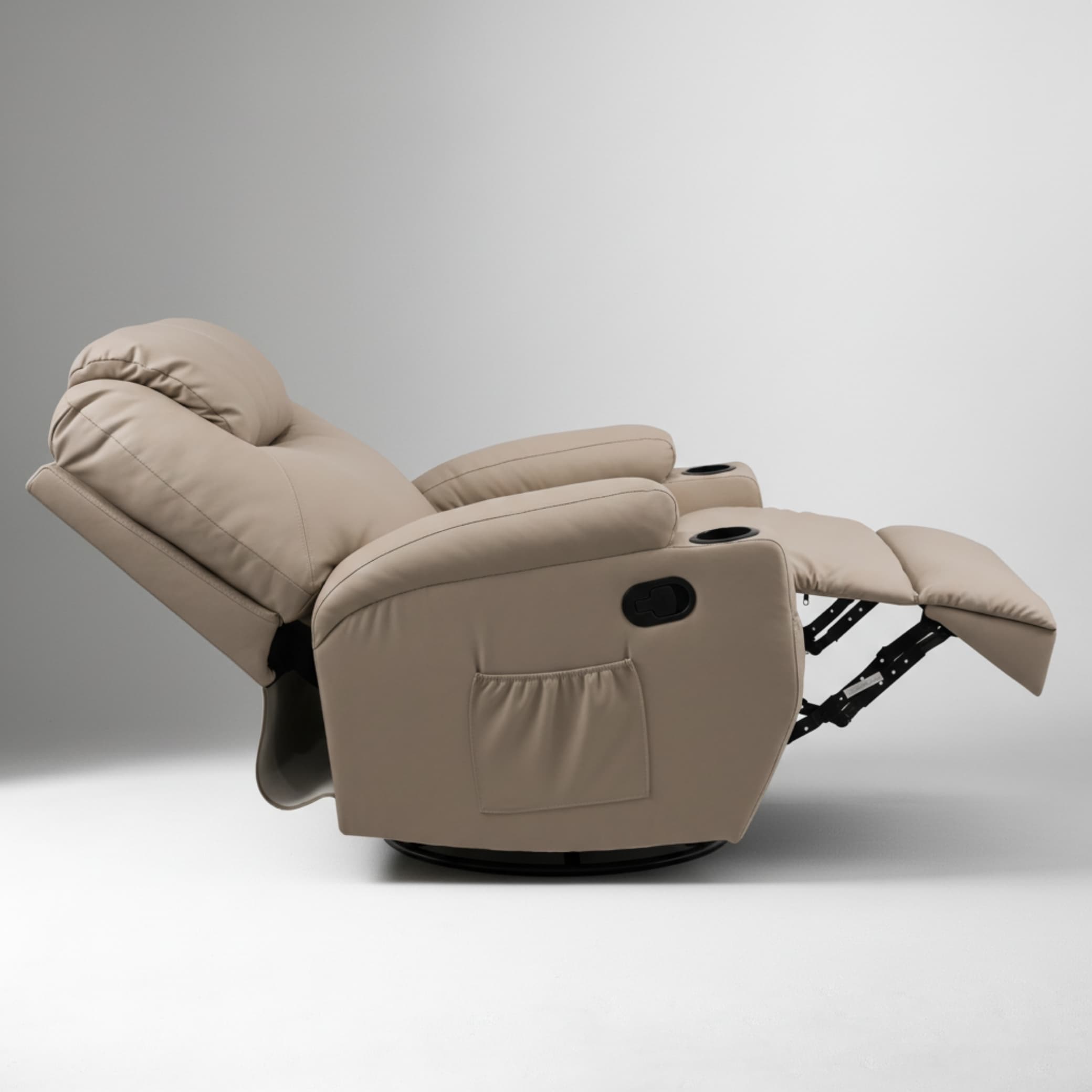 כורסת עיסוי וחימום Dolce Vita Milano Luxury - עור תעשייתי איכותי, צבע בז'