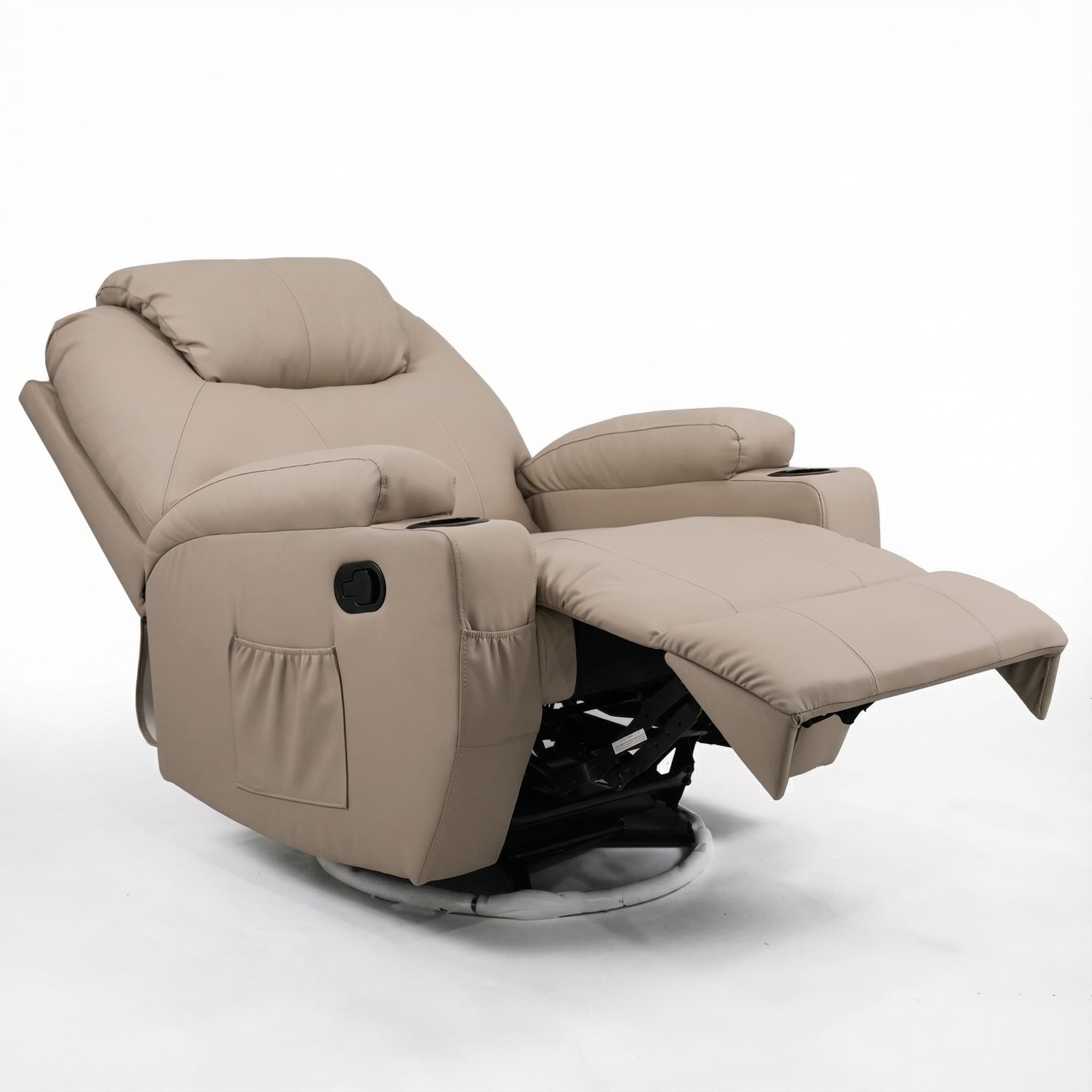 כורסת עיסוי וחימום Dolce Vita Milano Luxury - עור תעשייתי איכותי, צבע בז'