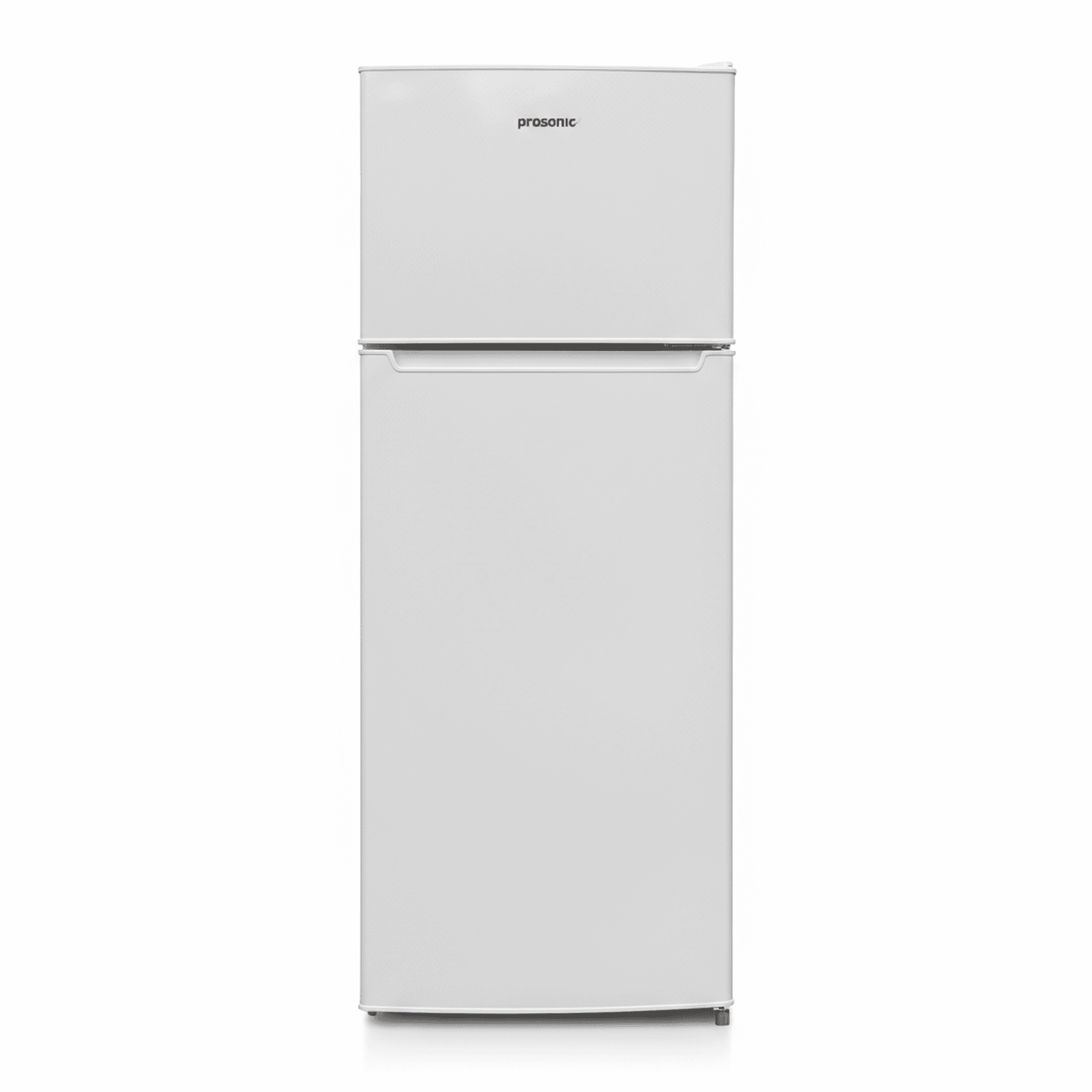 מקרר מקפיא עליון 210 פרוסוניק לבן דגם BCD-210 W - מבט חזיתי כללי על המקרר כשהדלתות סגורות