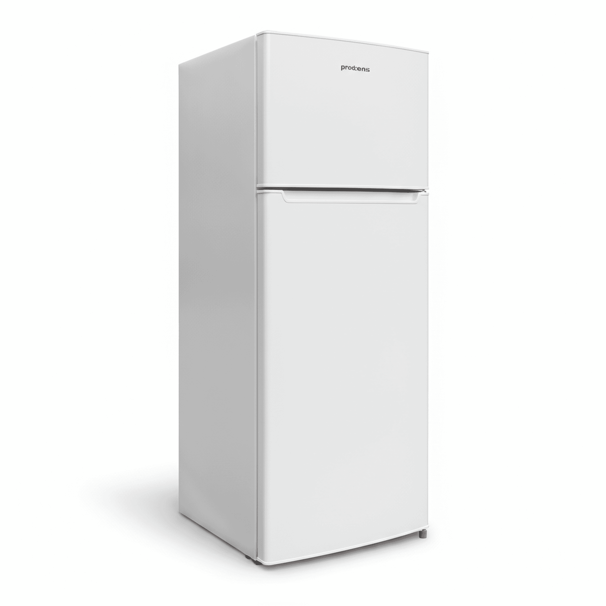 מקרר Prosonic BCD-210 W בצבע לבן - מבט פנימי על סידור המדפים והמקפיא כשהדלת פתוחה