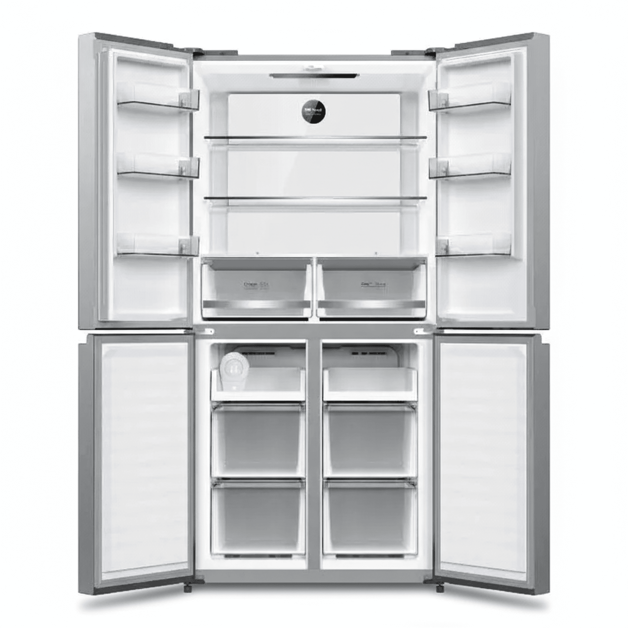 מקרר TADR4 503SS נירוסטה בזווית צד - הממחישה את עומק המקרר והעיצוב המודרני מבית Tadiran