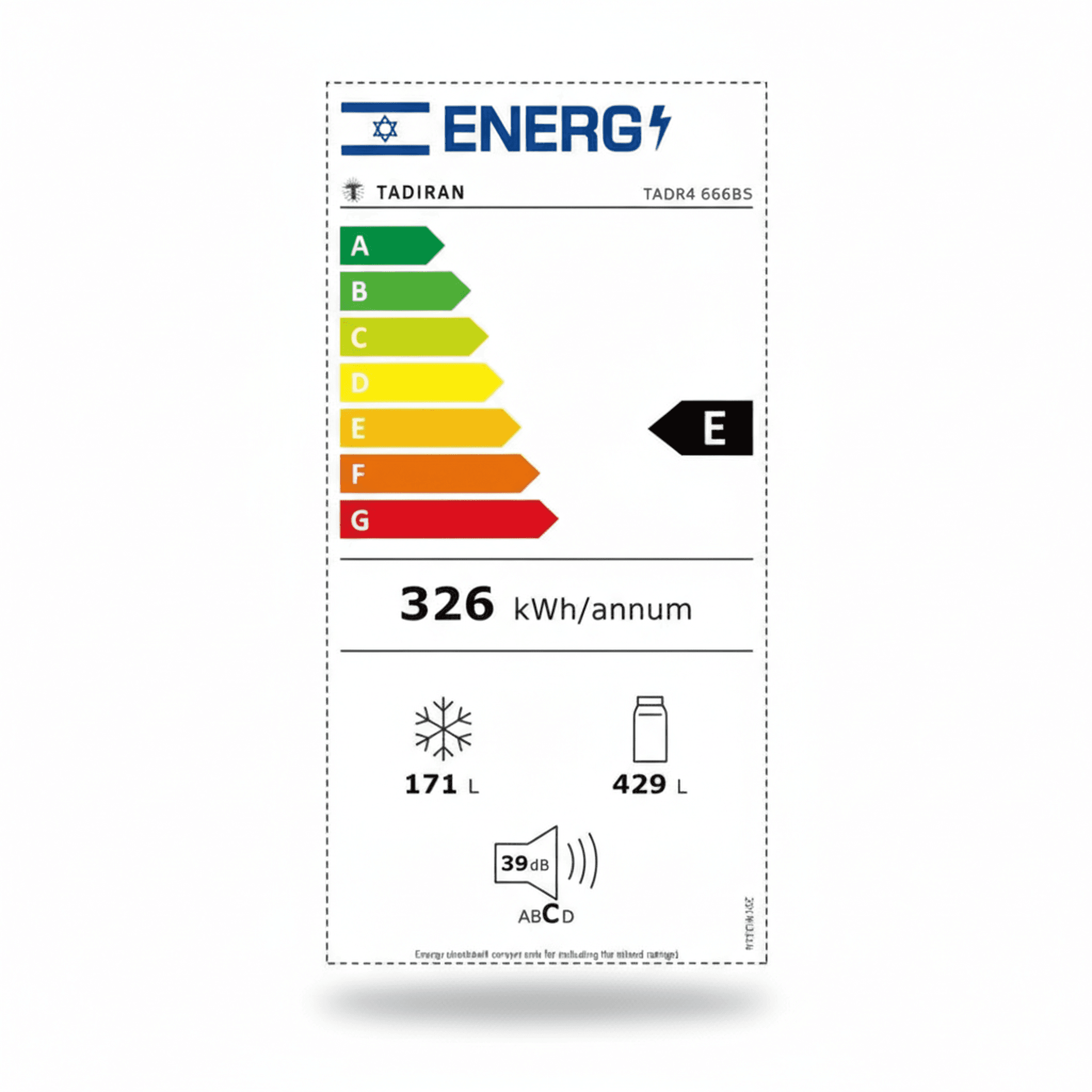 מקרר תדיראן TADR4 666BS עם פיקוד שבת צומת - מבט זוויתי המדגיש את עיצוב הנירוסטה המושחרת היוקרתי