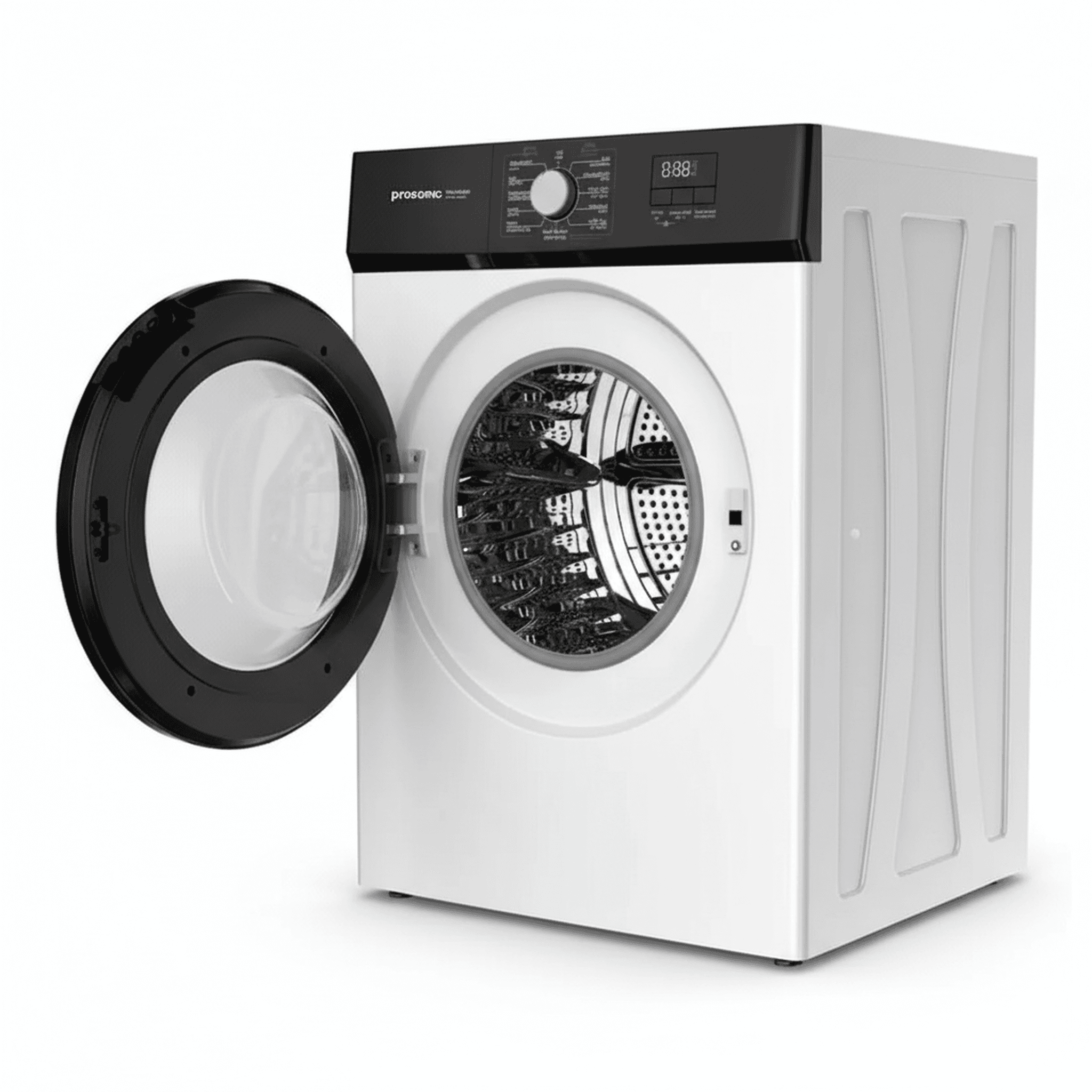 מייבש כביסה PROSONIC SONIC-8KGW 8 ק"ג - מבט צידי המציג את עיצוב המכשיר