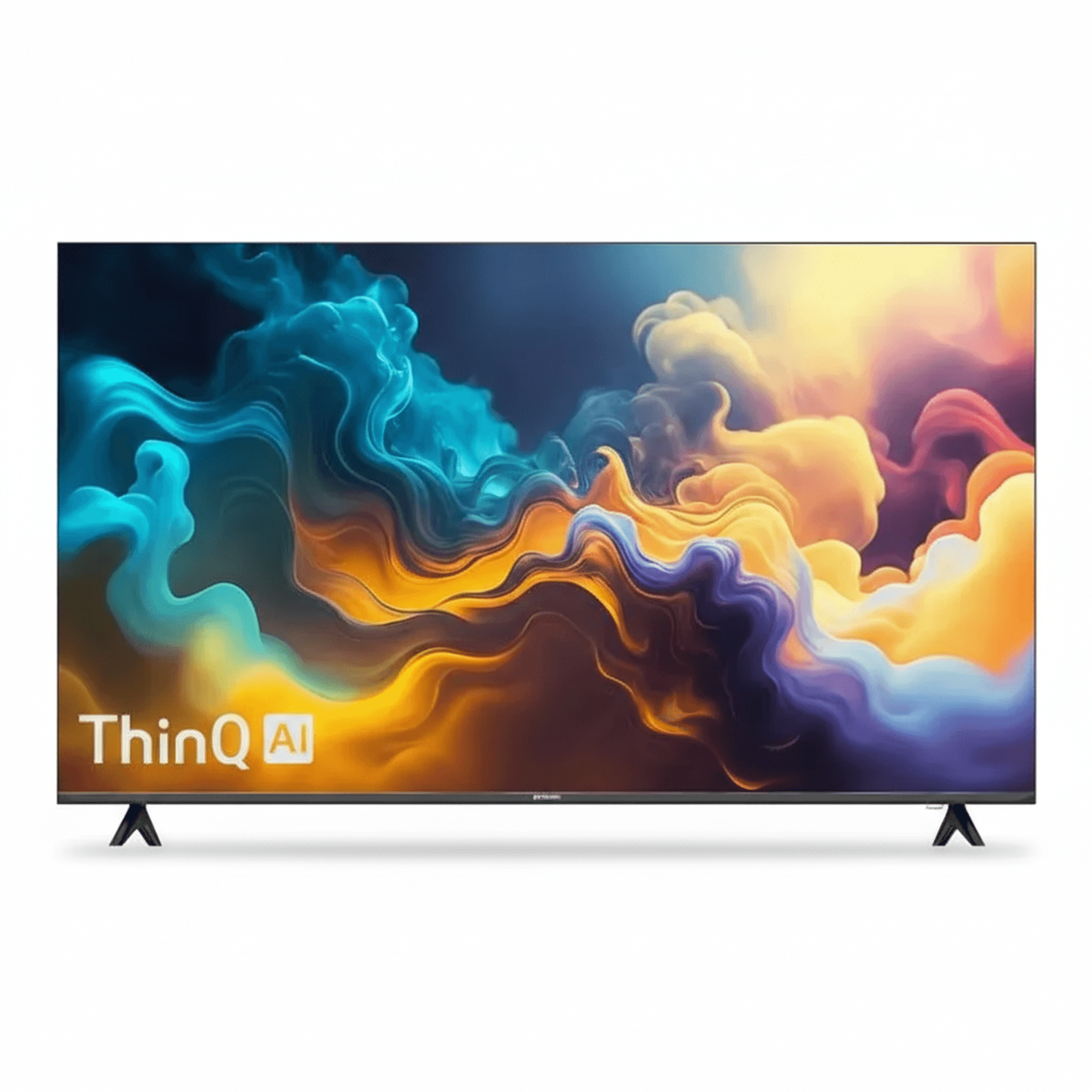טלוויזיה פרוסוניק U50UHD3 מבט קדמי - מסך LED 50 אינץ' עם צבעים עזים ולוגו ThinQ AI על מעמד V