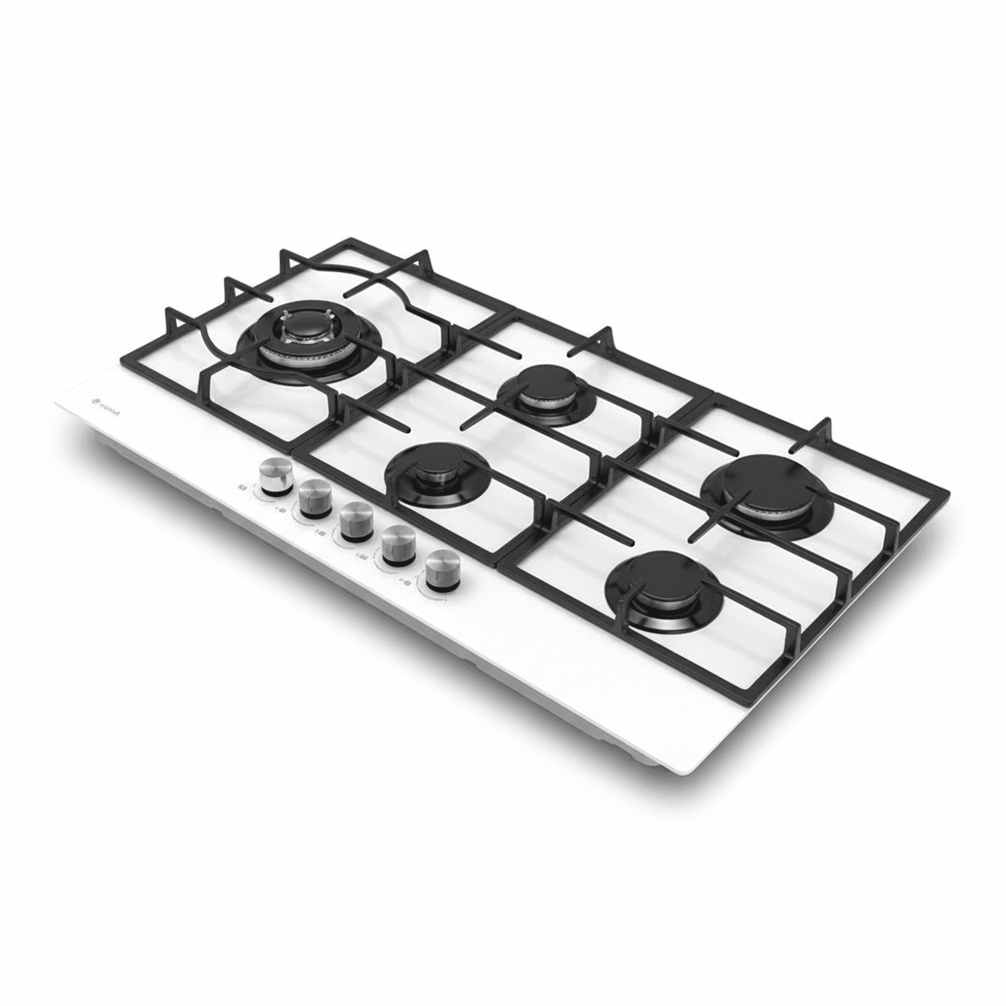 כיריים גז 5 מבערים 90 זכוכית לבנה TADIRAN TADH90GW - מבט צד