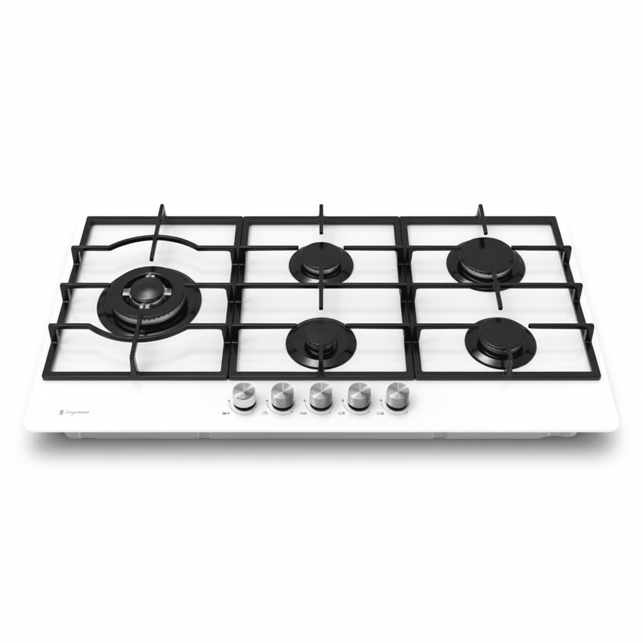 כיריים גז 5 מבערים 90 זכוכית לבנה TADIRAN TADH90GW - תקריב כפתורים