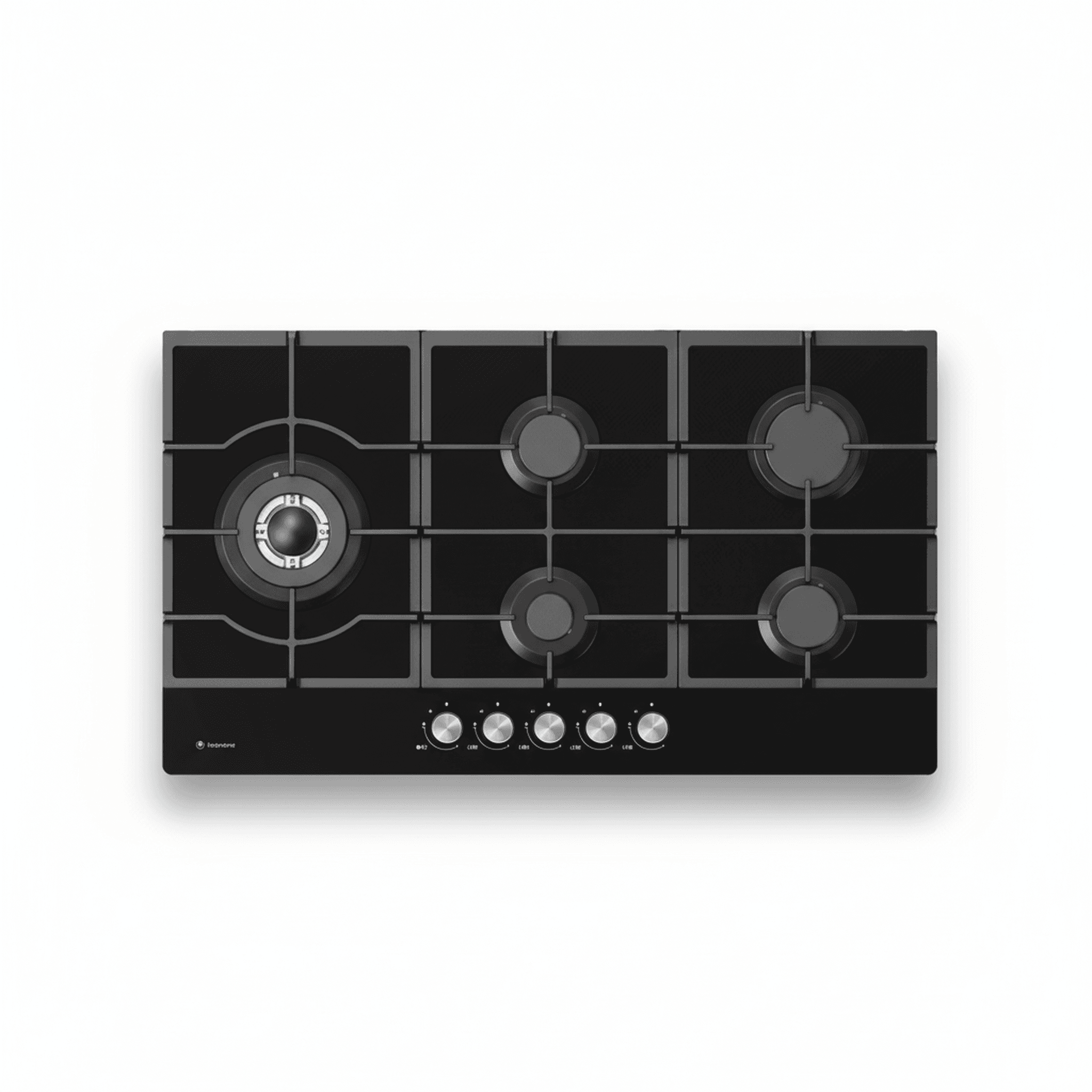 כיריים גז 5 מבערים 90 זכוכית שחורה TADIRAN TADH90GB - מבט כללי מלמעלה