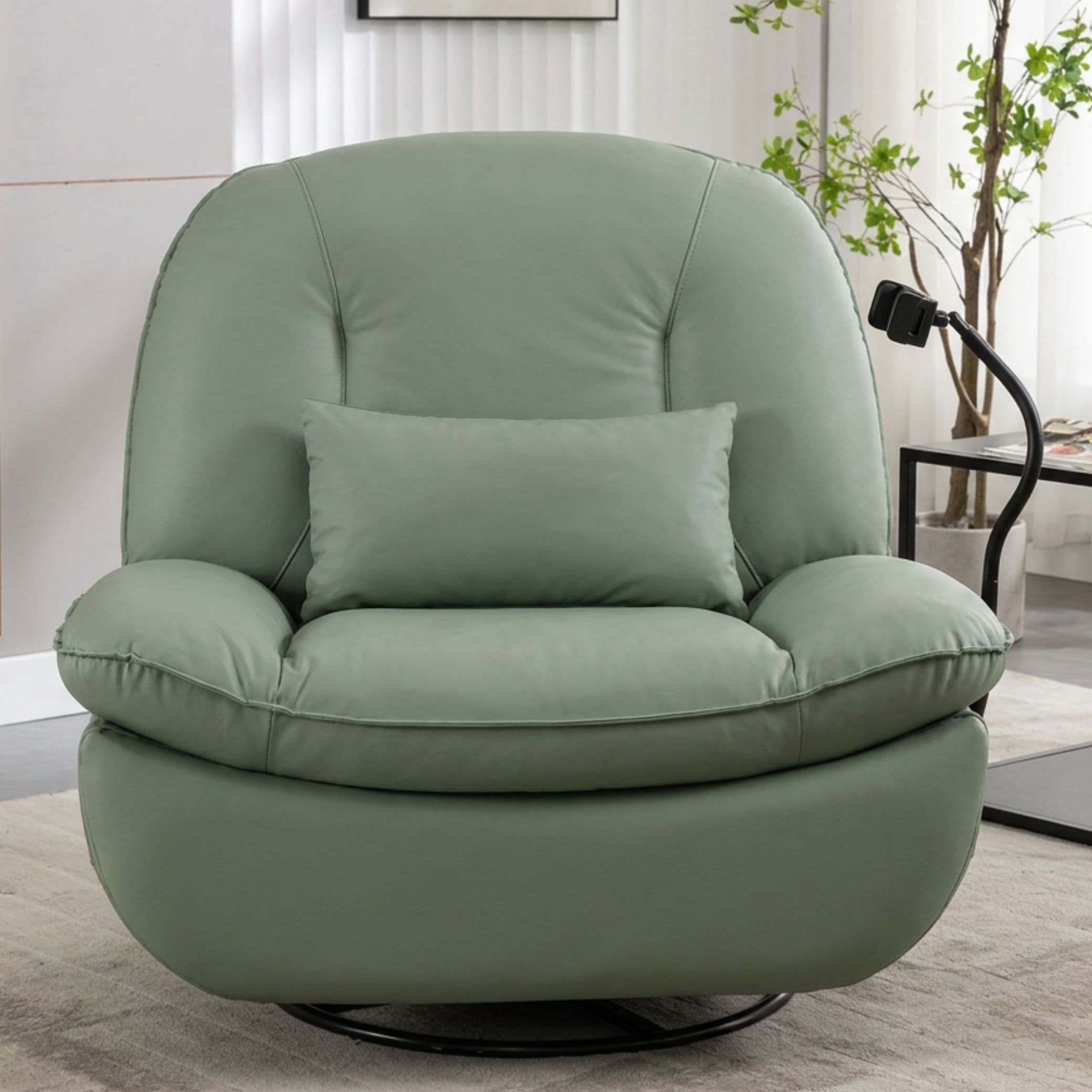 Dolce Vita Verona Electric Swivel Massage & Heating Recliner – Green Anti-Scratch Leather + USB - תמונה 3