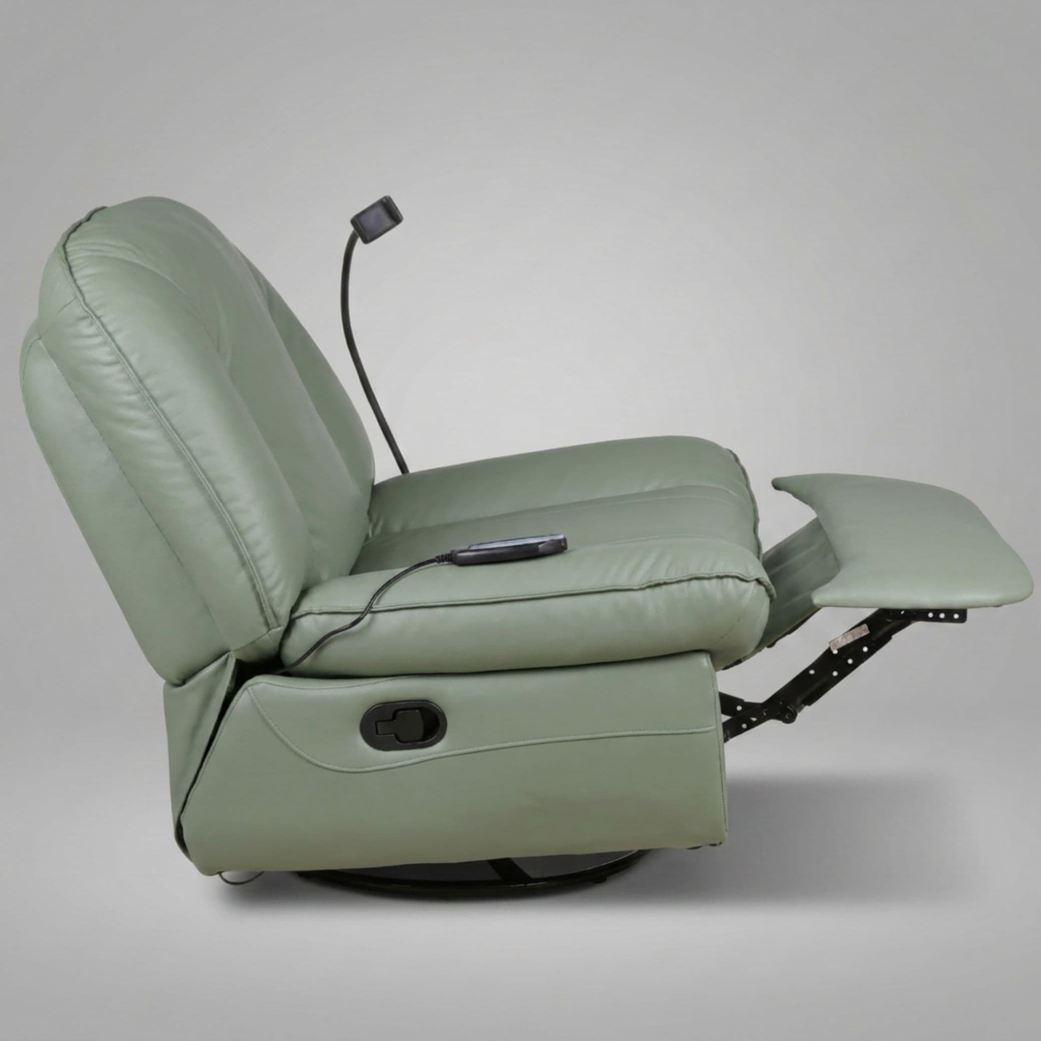 כורסת עיסוי וחימום ידנית מסתובבת Dolce Vita Verona בעור Anti-Scratch ירוק – תמונה 4