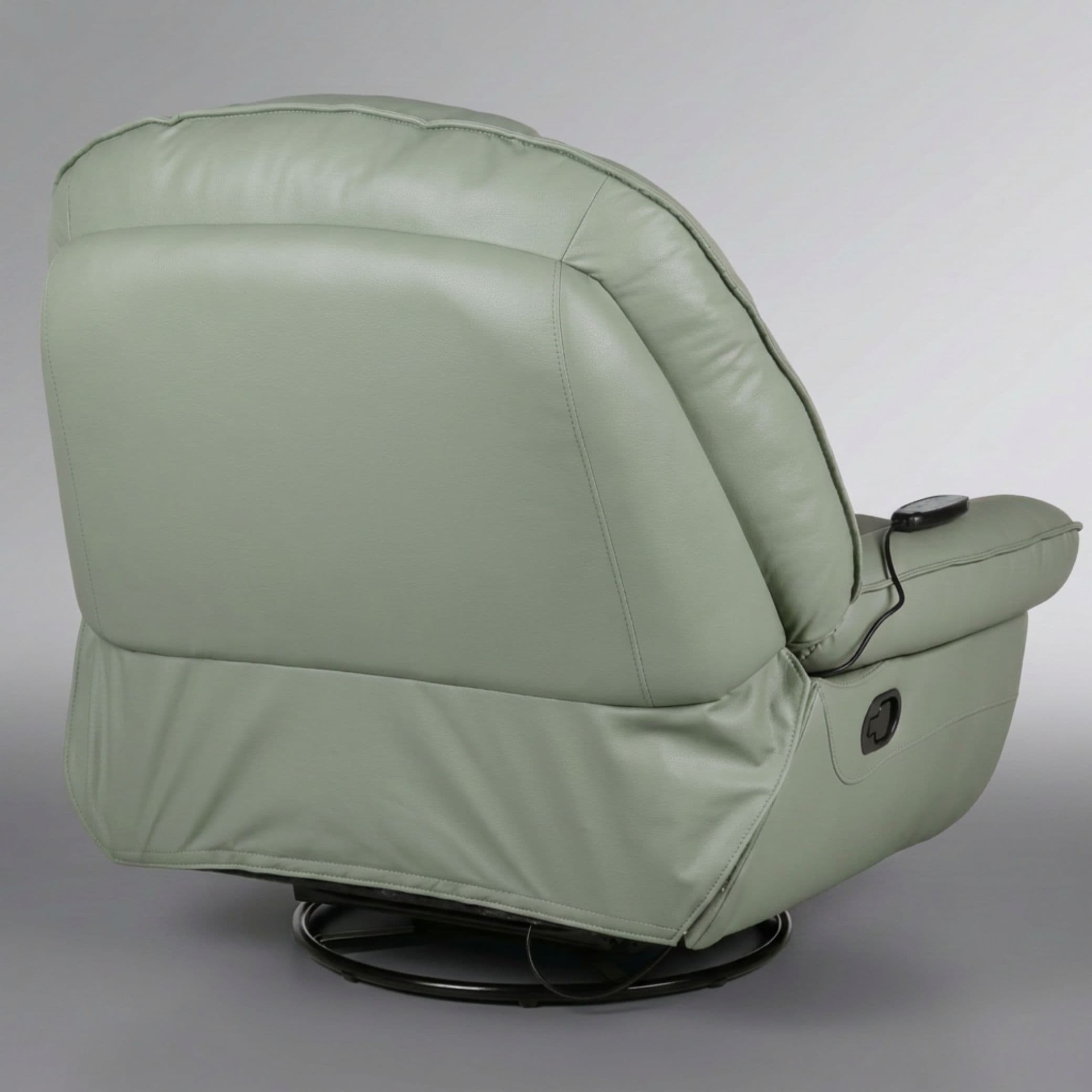 כורסת עיסוי וחימום ידנית מסתובבת Dolce Vita Verona בעור Anti-Scratch ירוק – תמונה 6