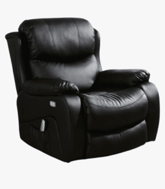 Premium Dream EL-KOL Electric Recliner Massage Chair in Black Leather