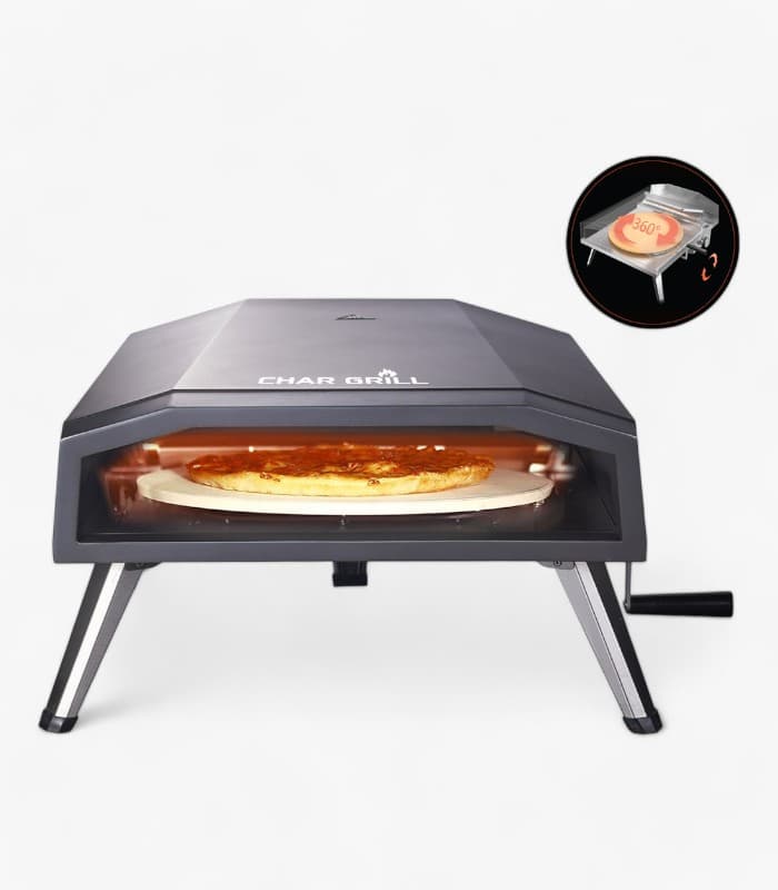 טאבון גז נייד CHAR-G016A אבן עגולה מסתובבת Char Grill