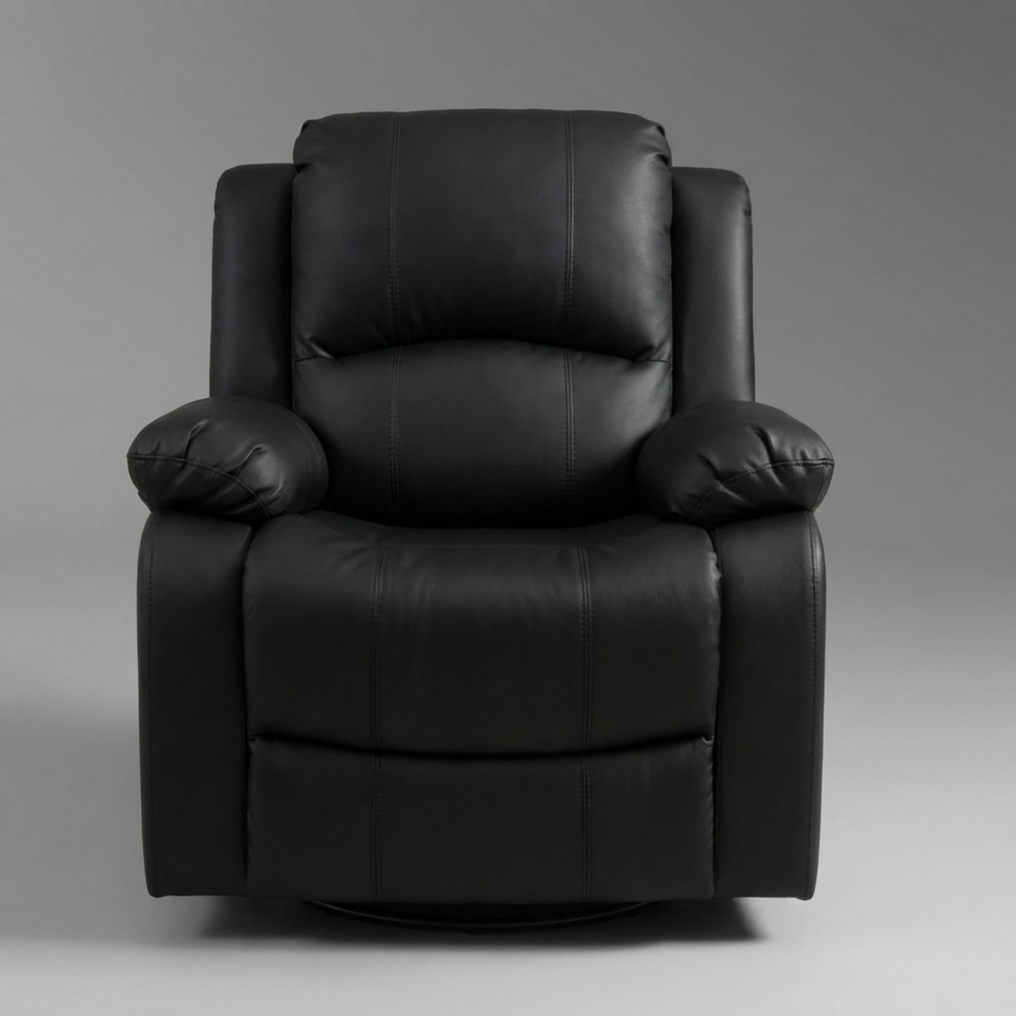 כורסת טלוויזיה עיסוי וחימום ריקלינר ידני Dolce Vita Torino Relax - עור PU שחור