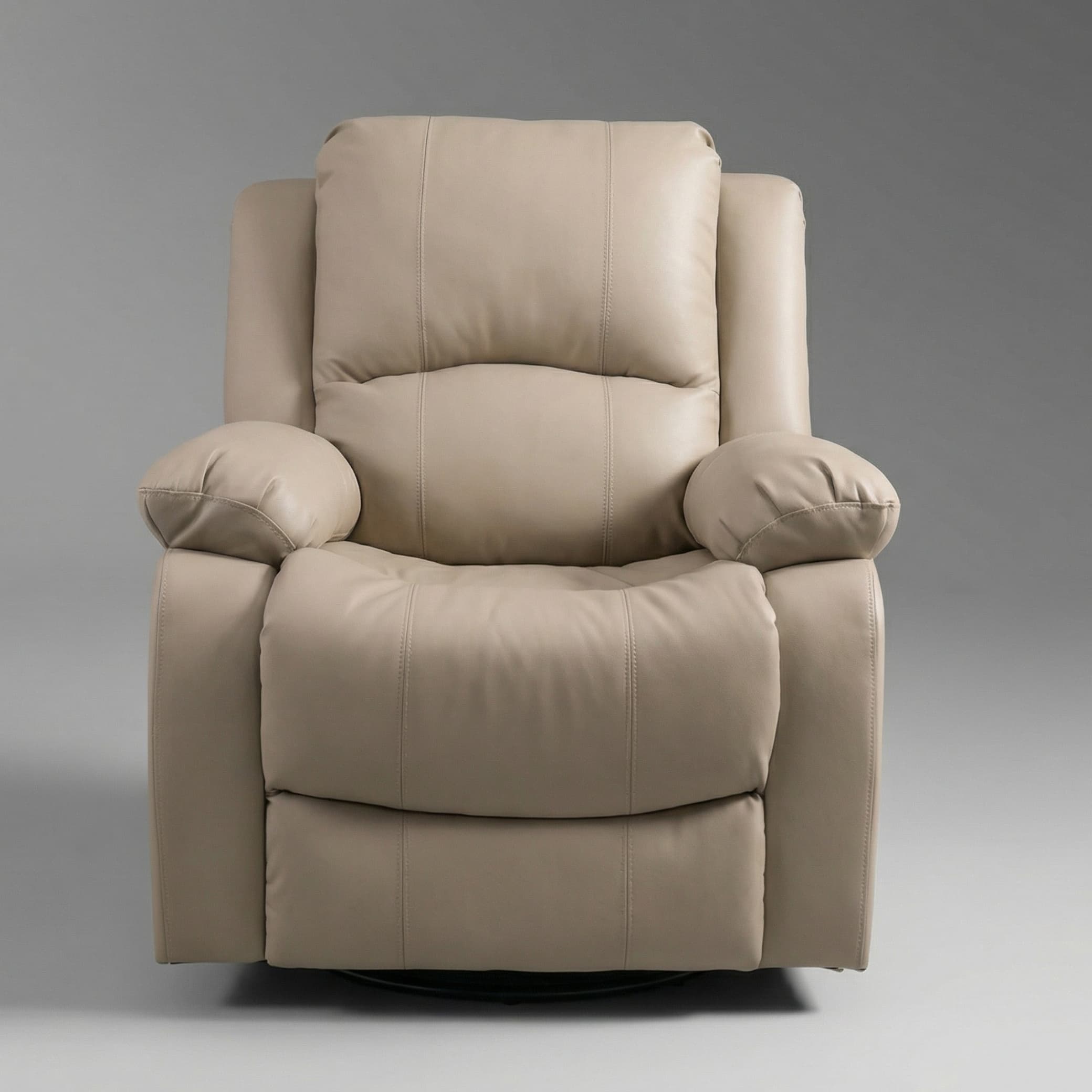 כורסת טלוויזיה עיסוי וחימום ריקלינר ידני Dolce Vita Torino Relax - עור PU בז׳