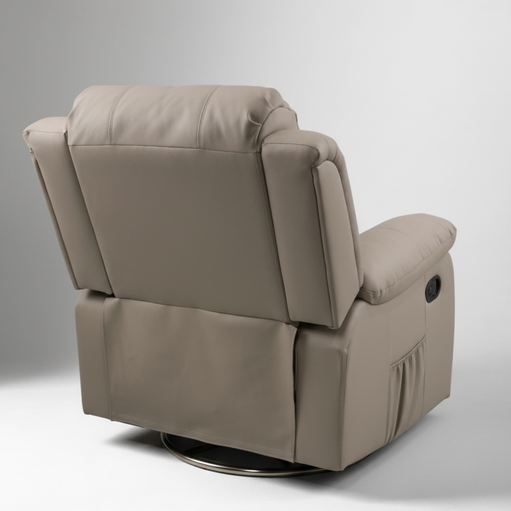 כורסת טלוויזיה עיסוי וחימום ריקלינר ידני Dolce Vita Torino Relax - עור PU בז׳