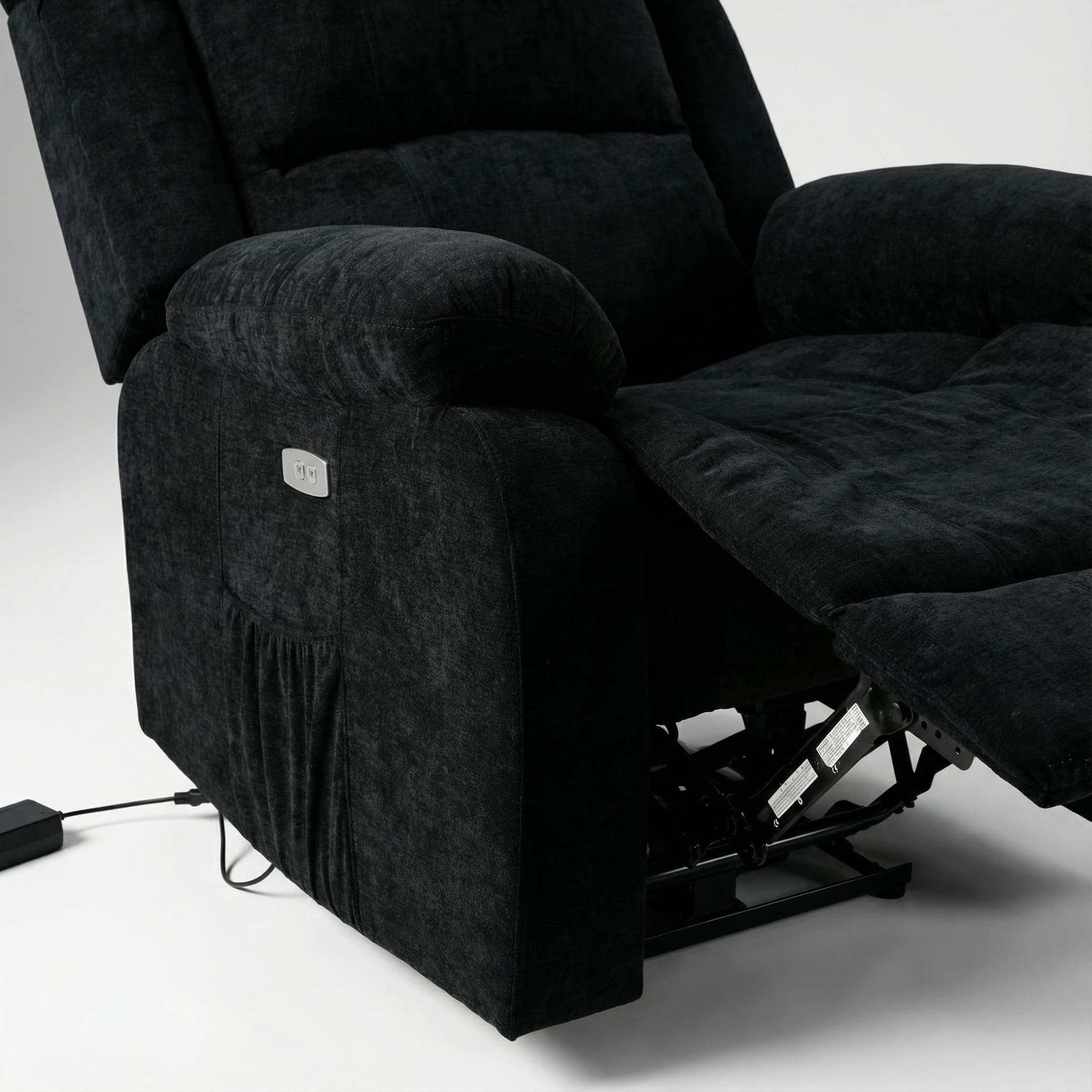 כורסת טלוויזיה עיסוי וחימום ריקלינר חשמלי Dolce Vita Torino Premium - בד בז' + USB