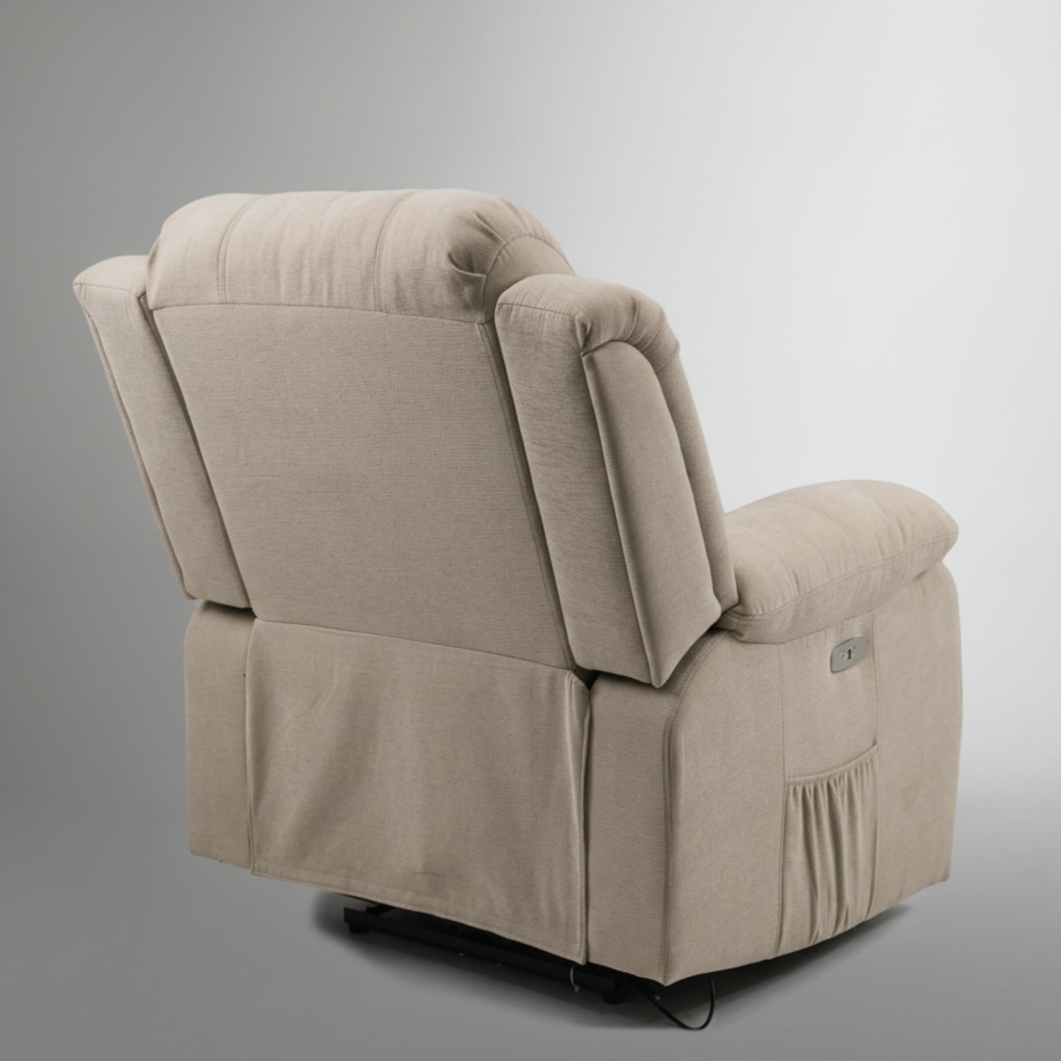 כורסת טלוויזיה עיסוי וחימום ריקלינר חשמלי Dolce Vita Torino Premium - בד בז' + USB