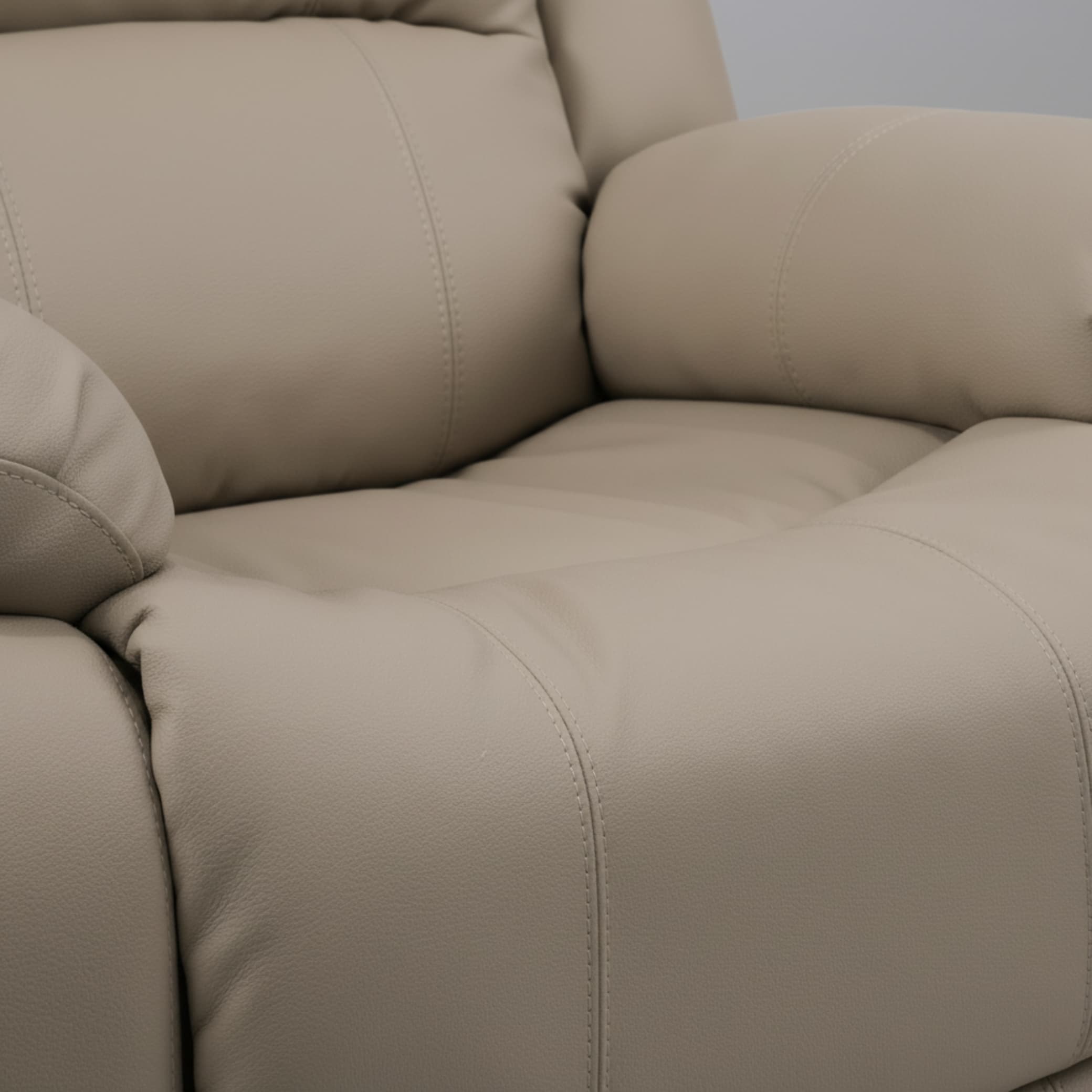 כורסת קימה חשמלית Dolce Vita דגם Torino פרימיום עור PU בז׳ עם 8 נקודות עיסוי | חימום + USB