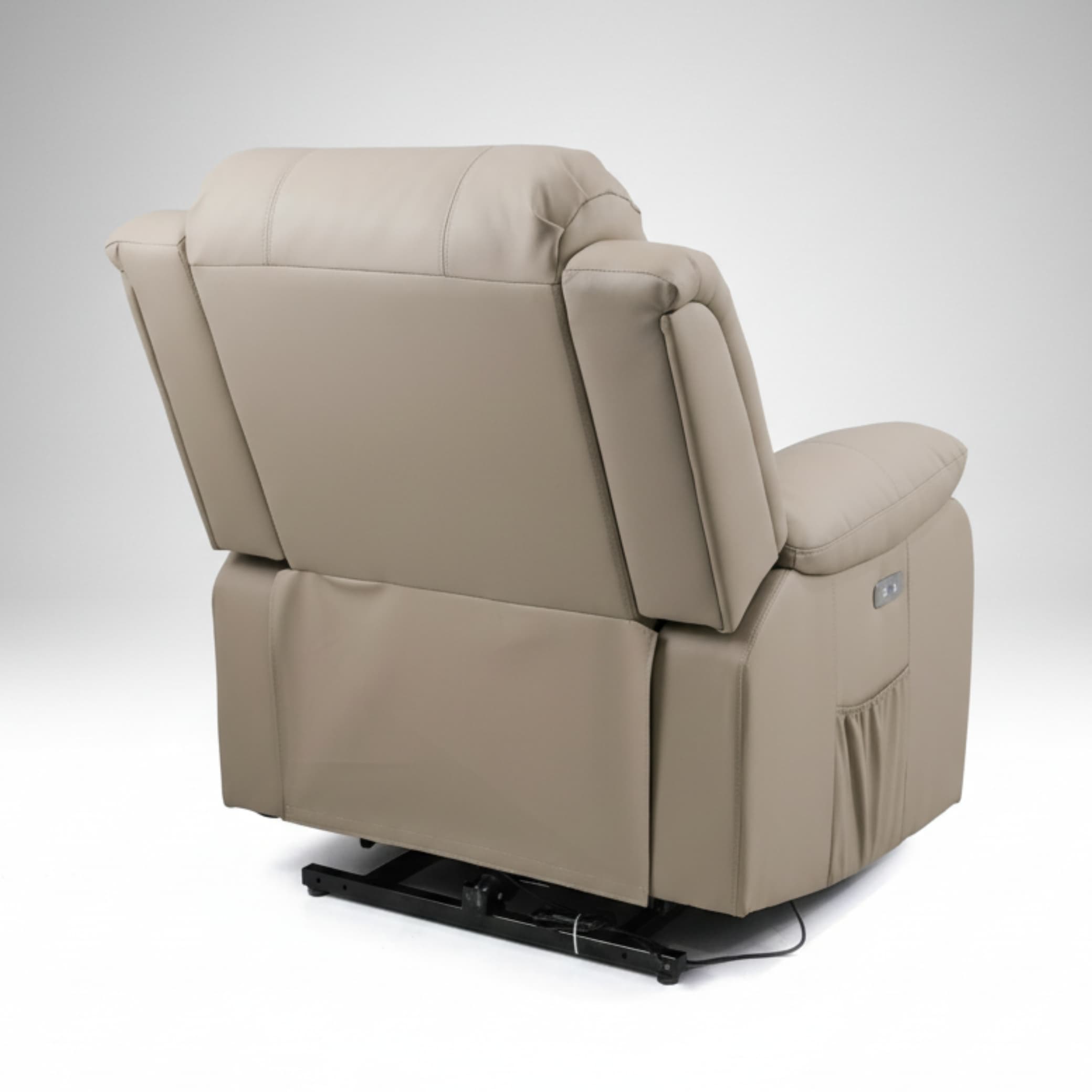 כורסת קימה חשמלית Dolce Vita דגם Torino פרימיום עור PU בז׳ עם 8 נקודות עיסוי | חימום + USB