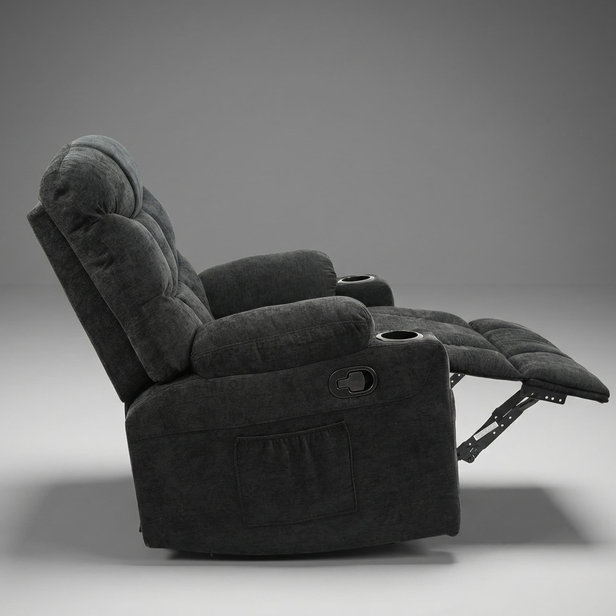 כורסת טלוויזיה עיסוי וחימום Dolce Vita Napoli Relax - בד אפור