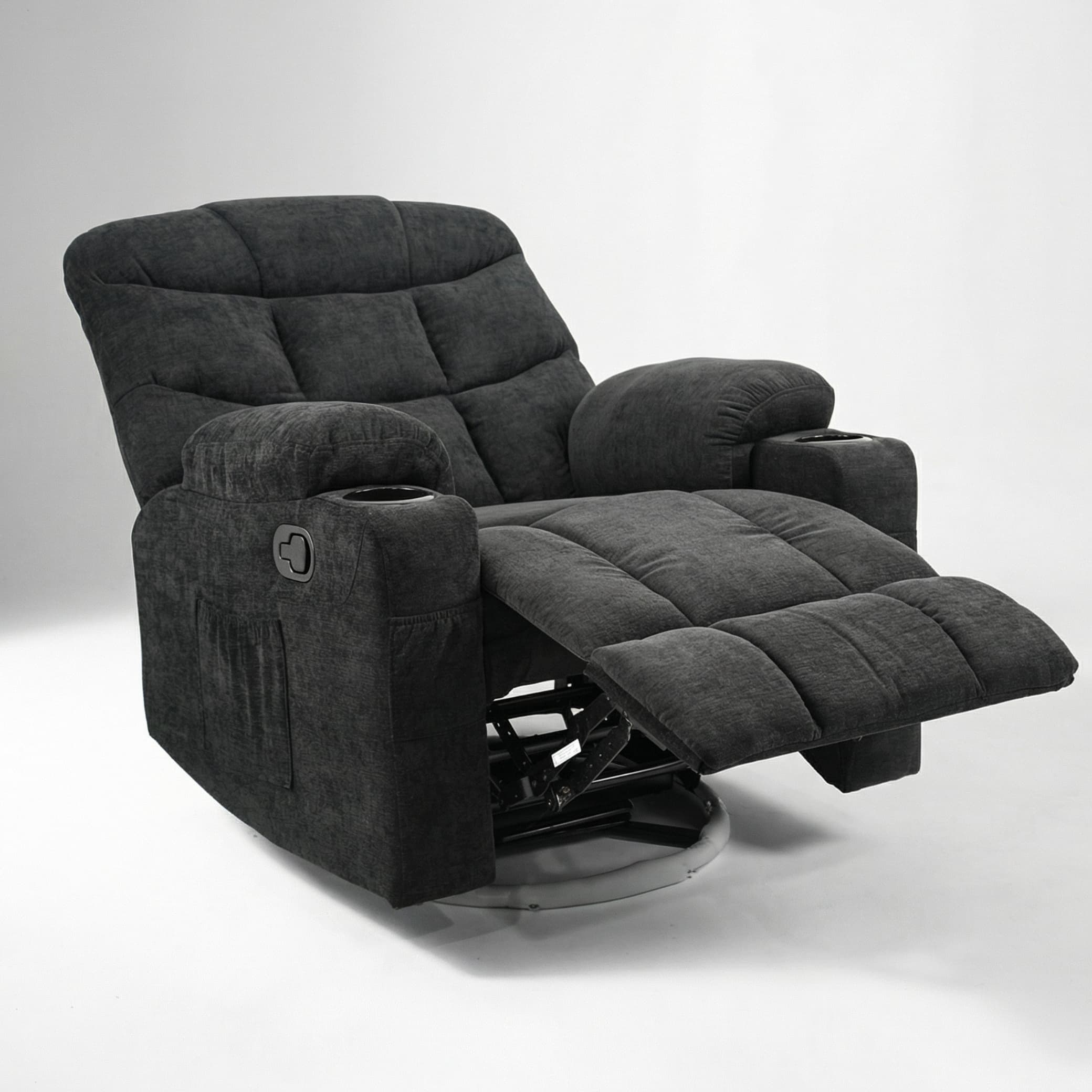 כורסת טלוויזיה עיסוי וחימום Dolce Vita Napoli Relax - בד אפור