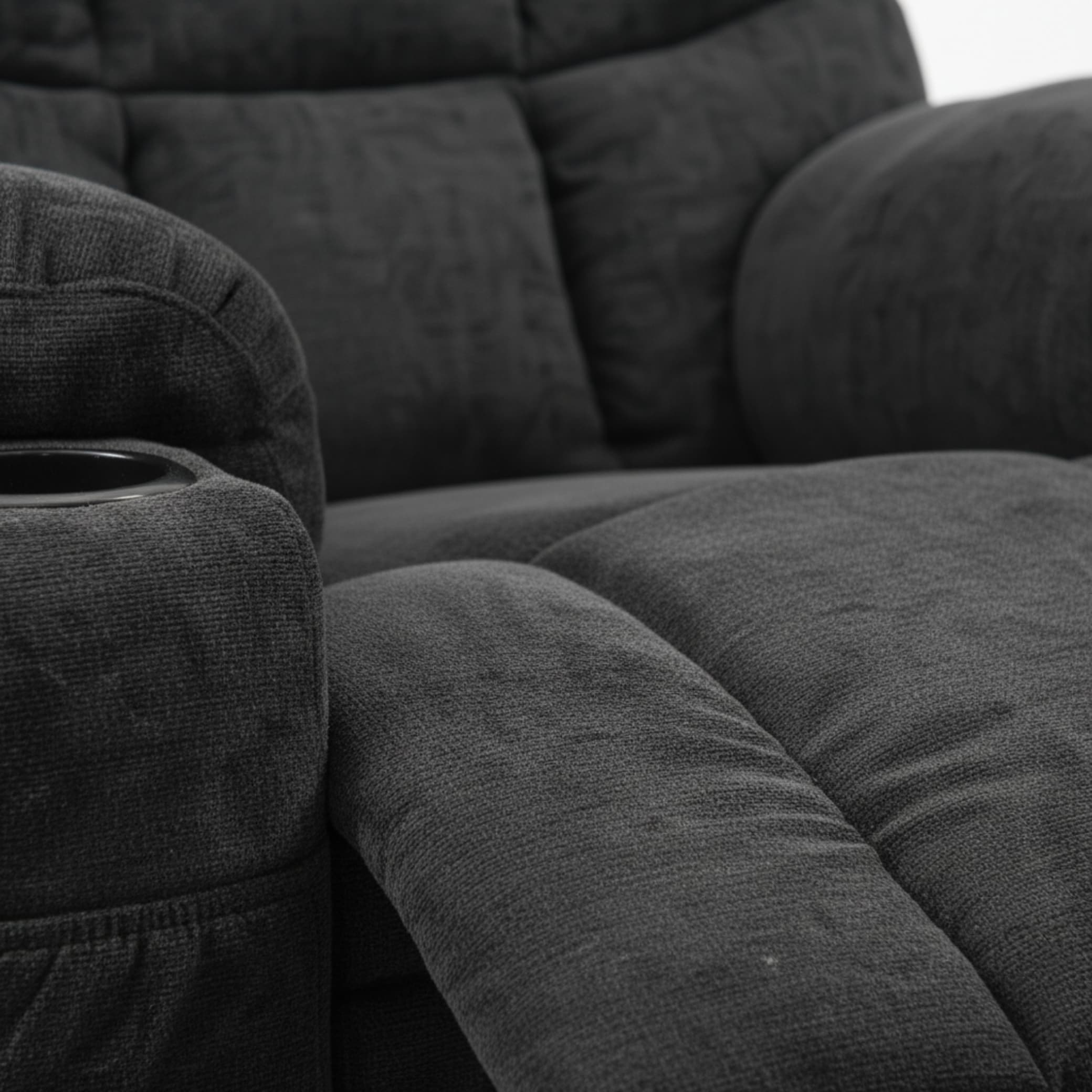 כורסת טלוויזיה עיסוי וחימום Dolce Vita Napoli Relax - בד אפור