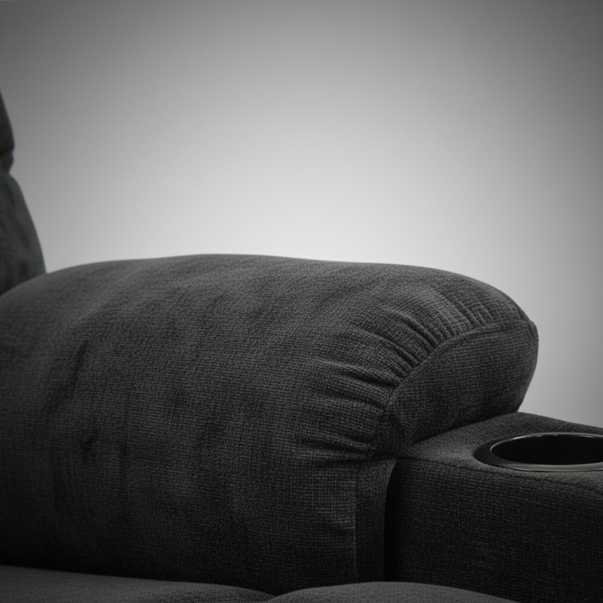 כורסת טלוויזיה עיסוי וחימום Dolce Vita Napoli Relax - בד אפור