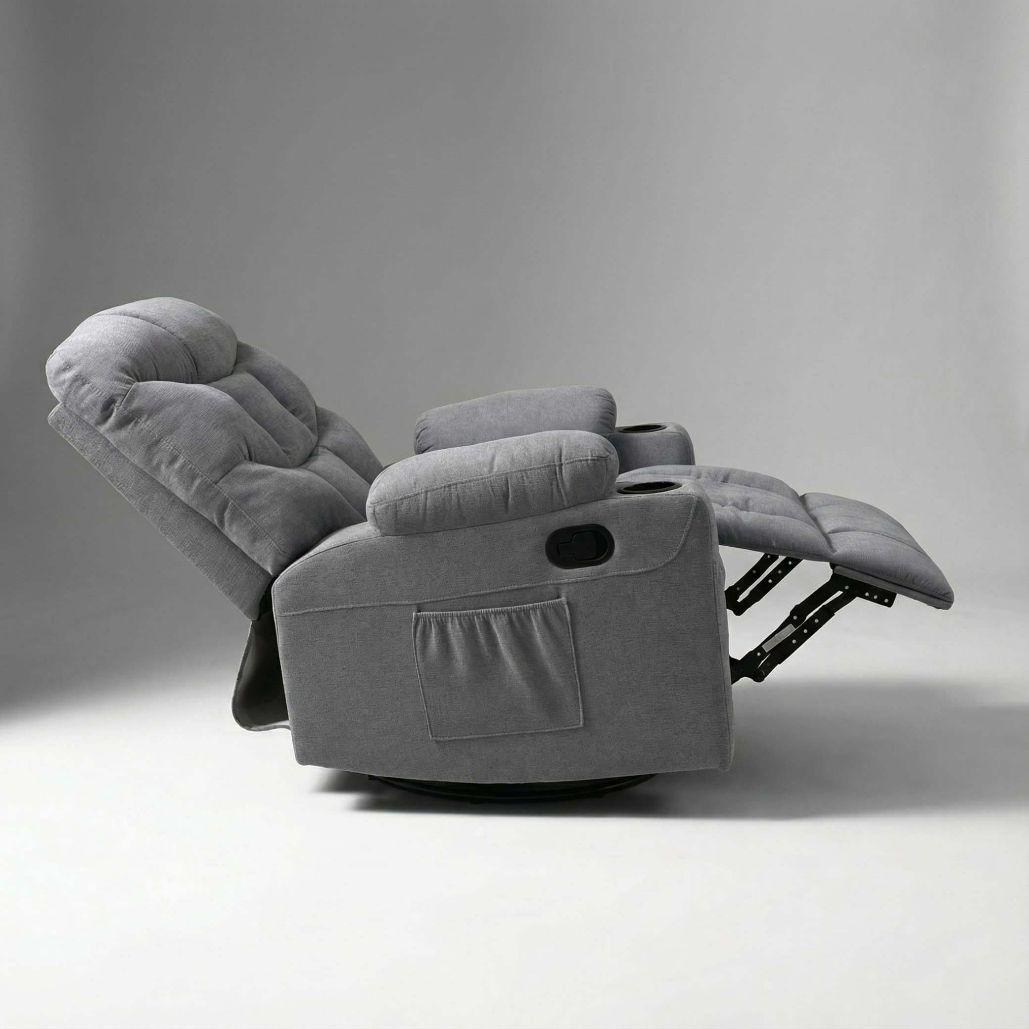 כורסת טלוויזיה עיסוי וחימום Dolce Vita Napoli Relax - בד אפור