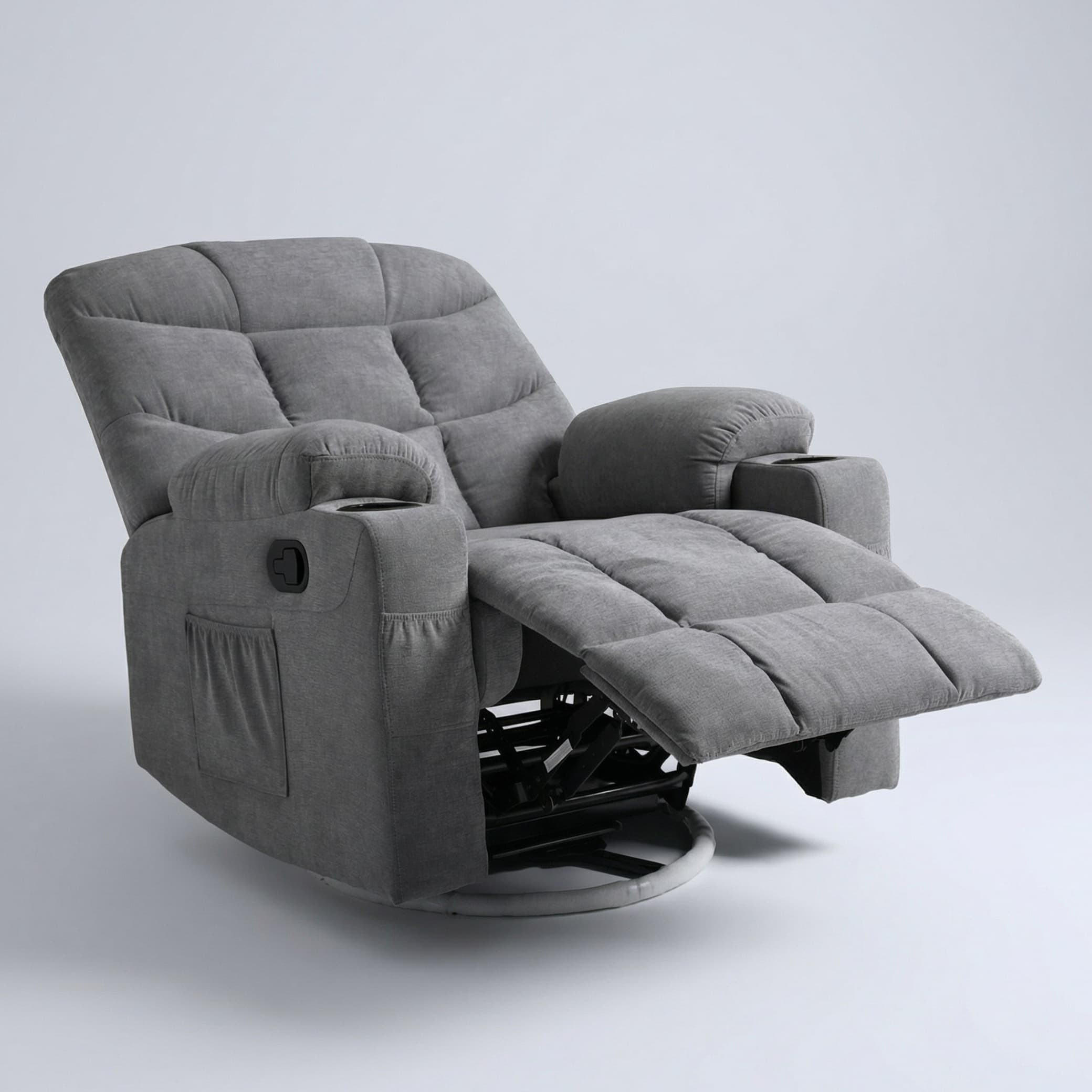 כורסת טלוויזיה עיסוי וחימום Dolce Vita Napoli Relax - בד אפור