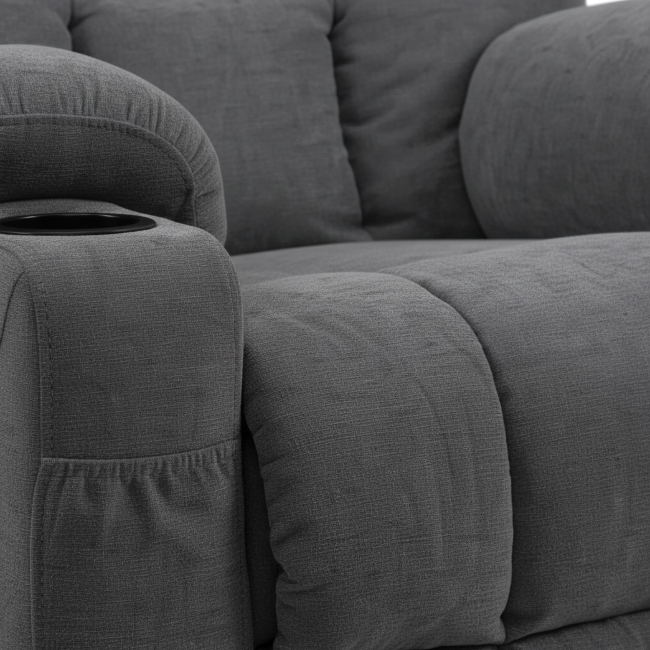 כורסת טלוויזיה עיסוי וחימום Dolce Vita Napoli Relax - בד אפור