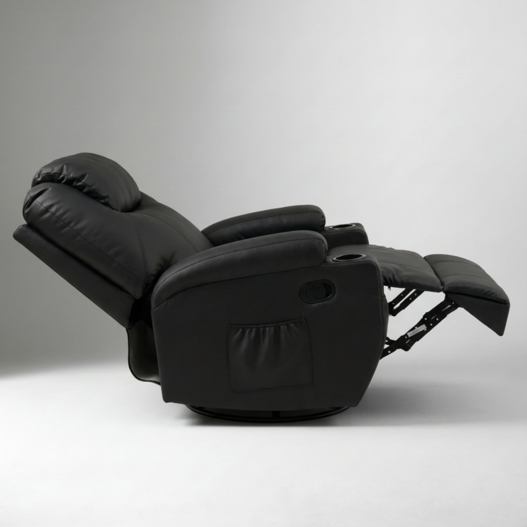 כורסת עיסוי וחימום Dolce Vita דגם Milano Luxury - עור תעשייתי איכותי, צבע שחור - גלריה 1