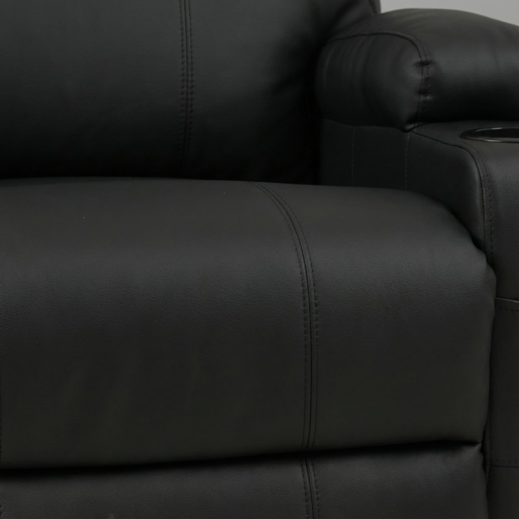 כורסת עיסוי וחימום Dolce Vita דגם Milano Luxury - עור תעשייתי איכותי, צבע שחור - גלריה 3