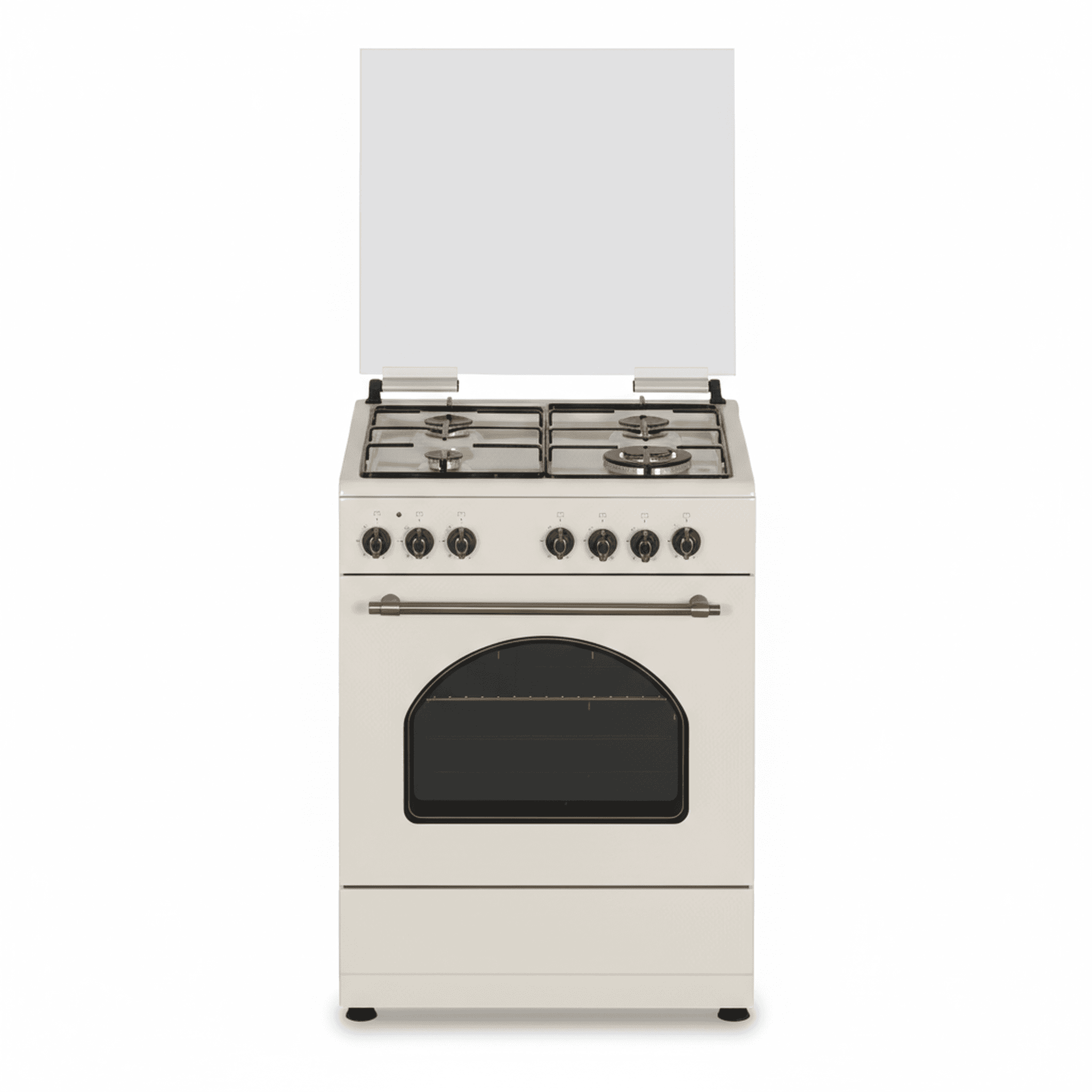 תנור משולב גז 60 ס"מ רטרו פירלס PR 6060 R בז' - מבט חזיתי