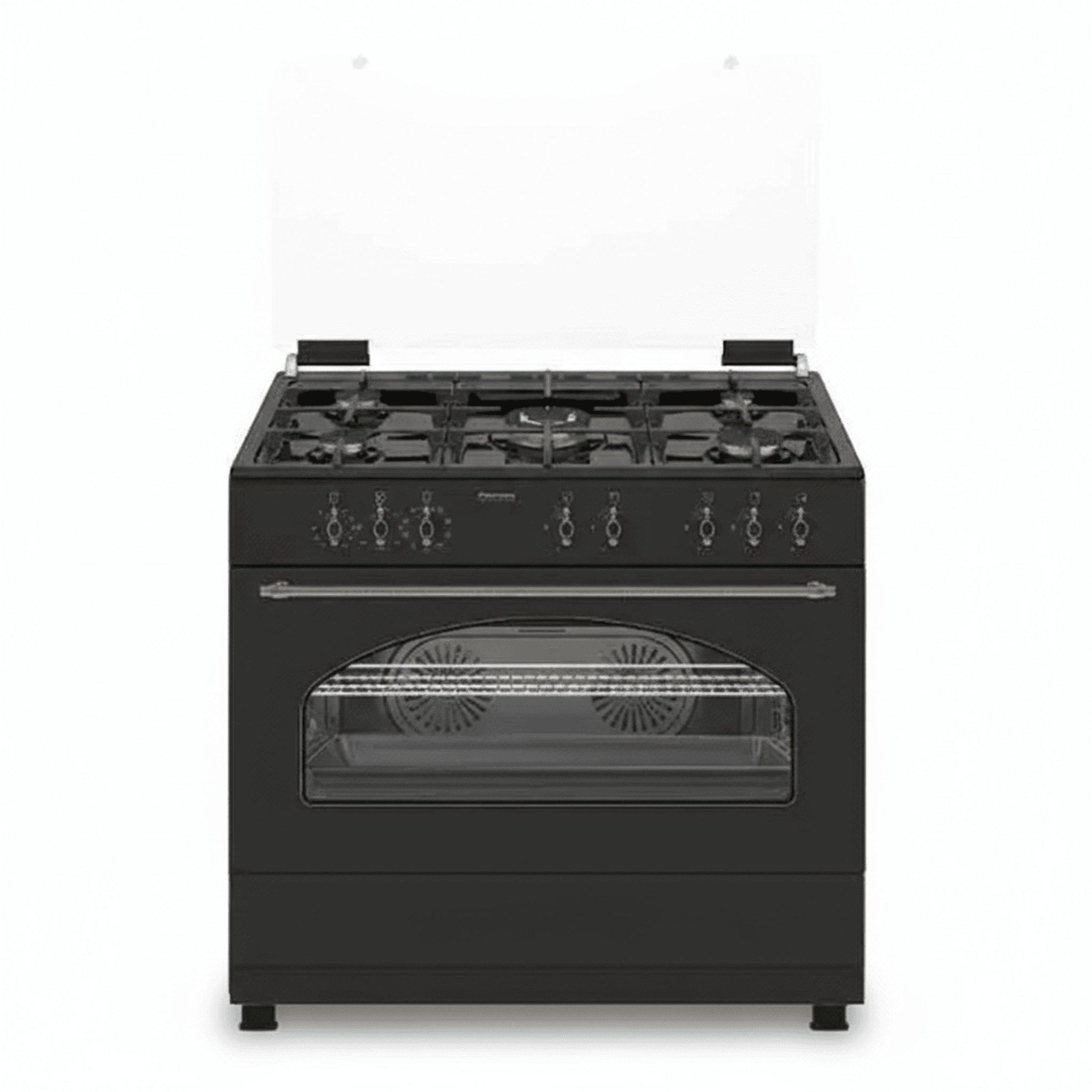 תנור משולב גז 90 ס"מ Peerless PR 9060R שחור כפרי - מבט חזיתי