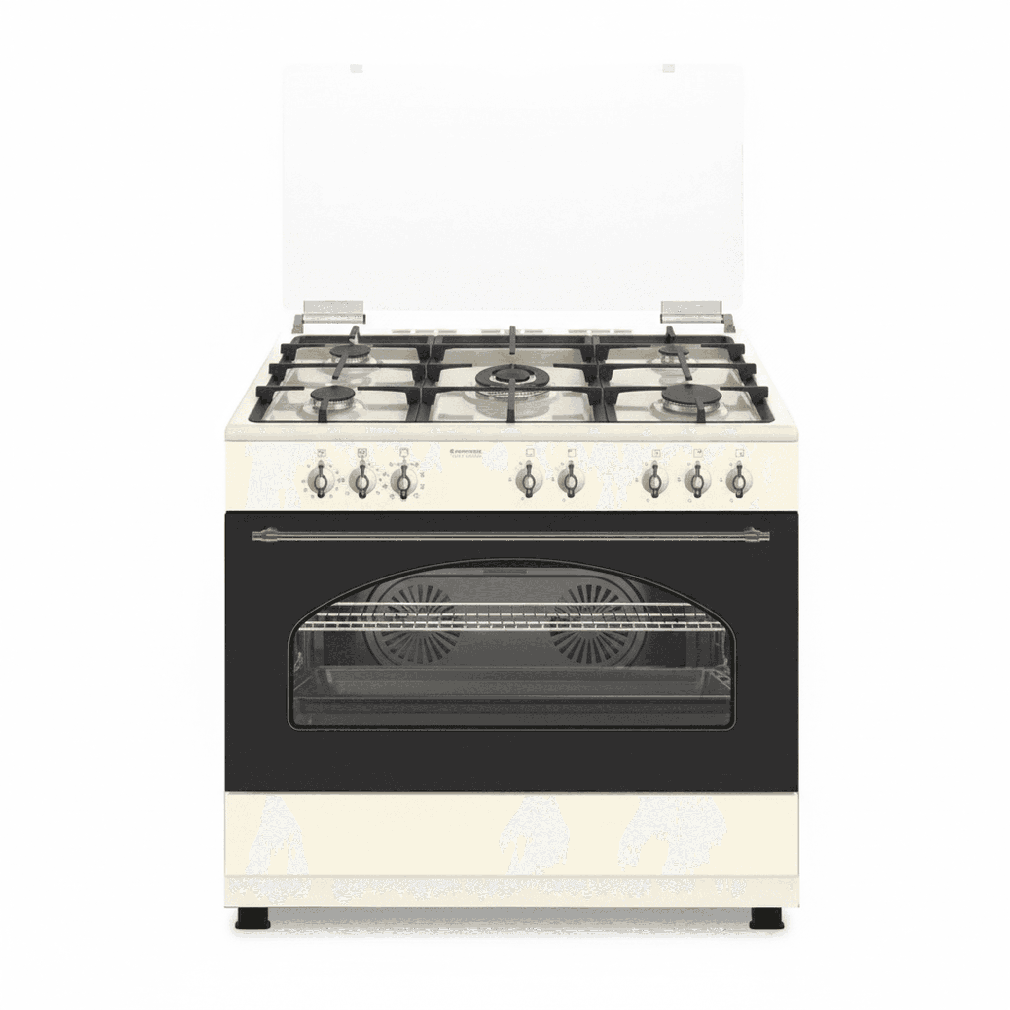 תנור משולב גז 90 ס״מ בעיצוב כפרי בצבע בז׳ Peerless PR 9060R - מבט חזיתי