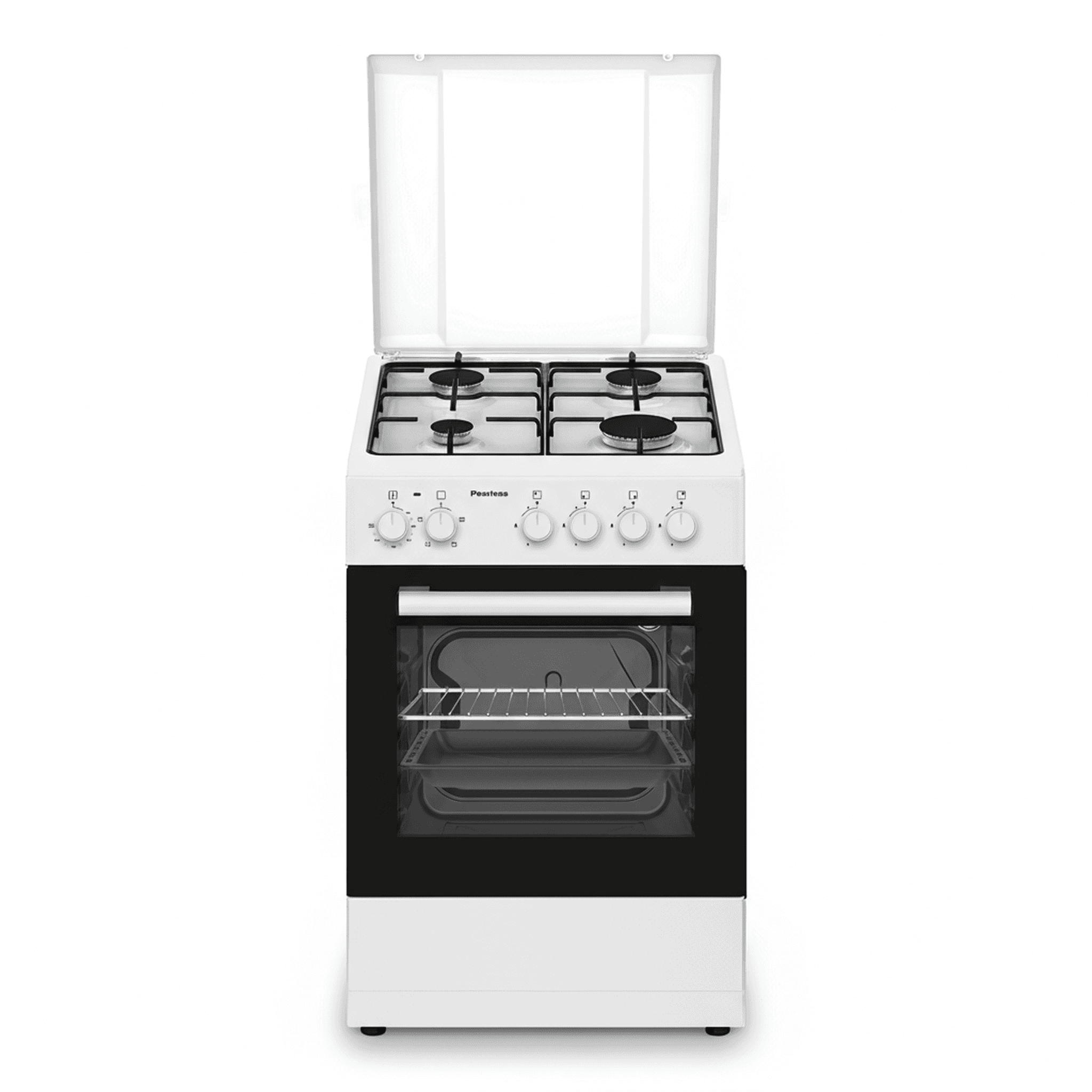 תנור משולב גז 50 ס״מ Peerless PR 5005 WH לבן - מבט כללי