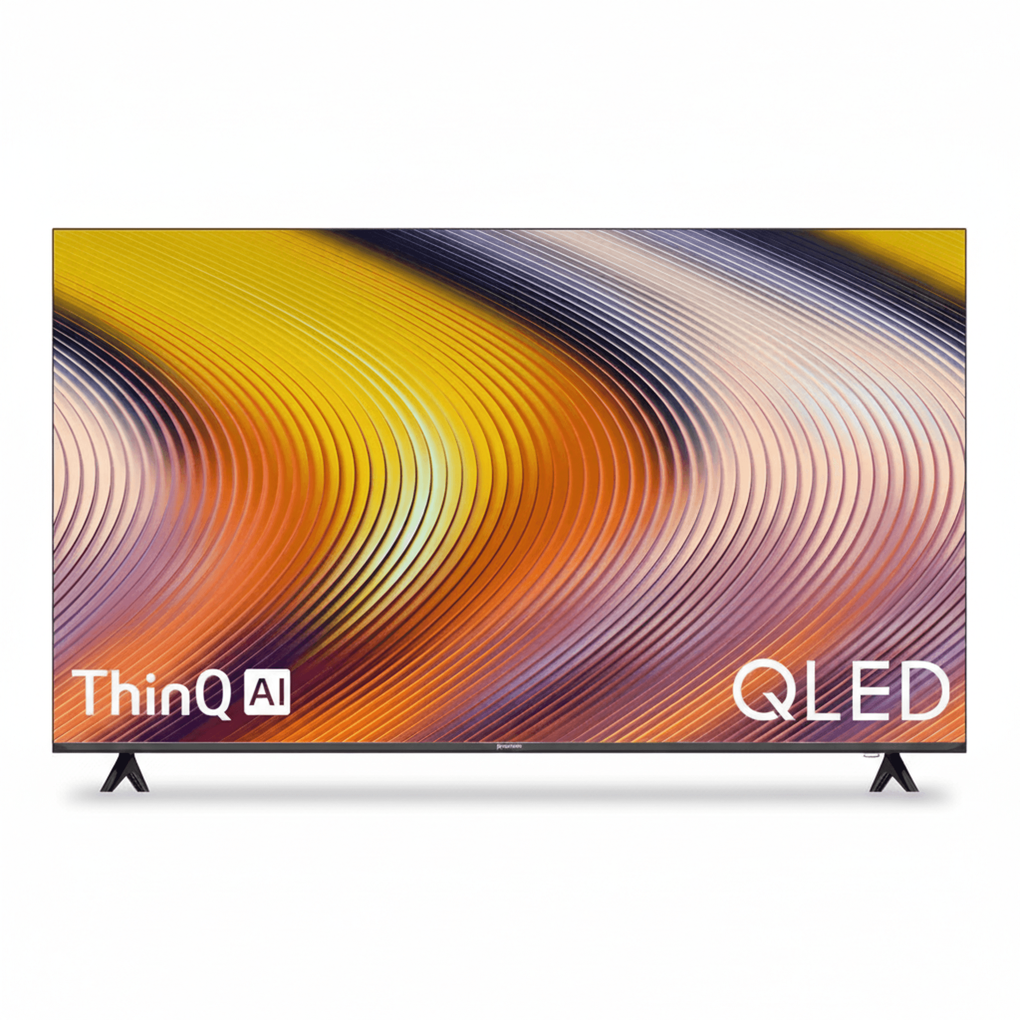 טלוויזיה פרוסוניק P50QOS3 מבט קדמי - מסך QLED 50 אינץ' עם צבעים עזים ולוגו ThinQ AI על מעמד V
